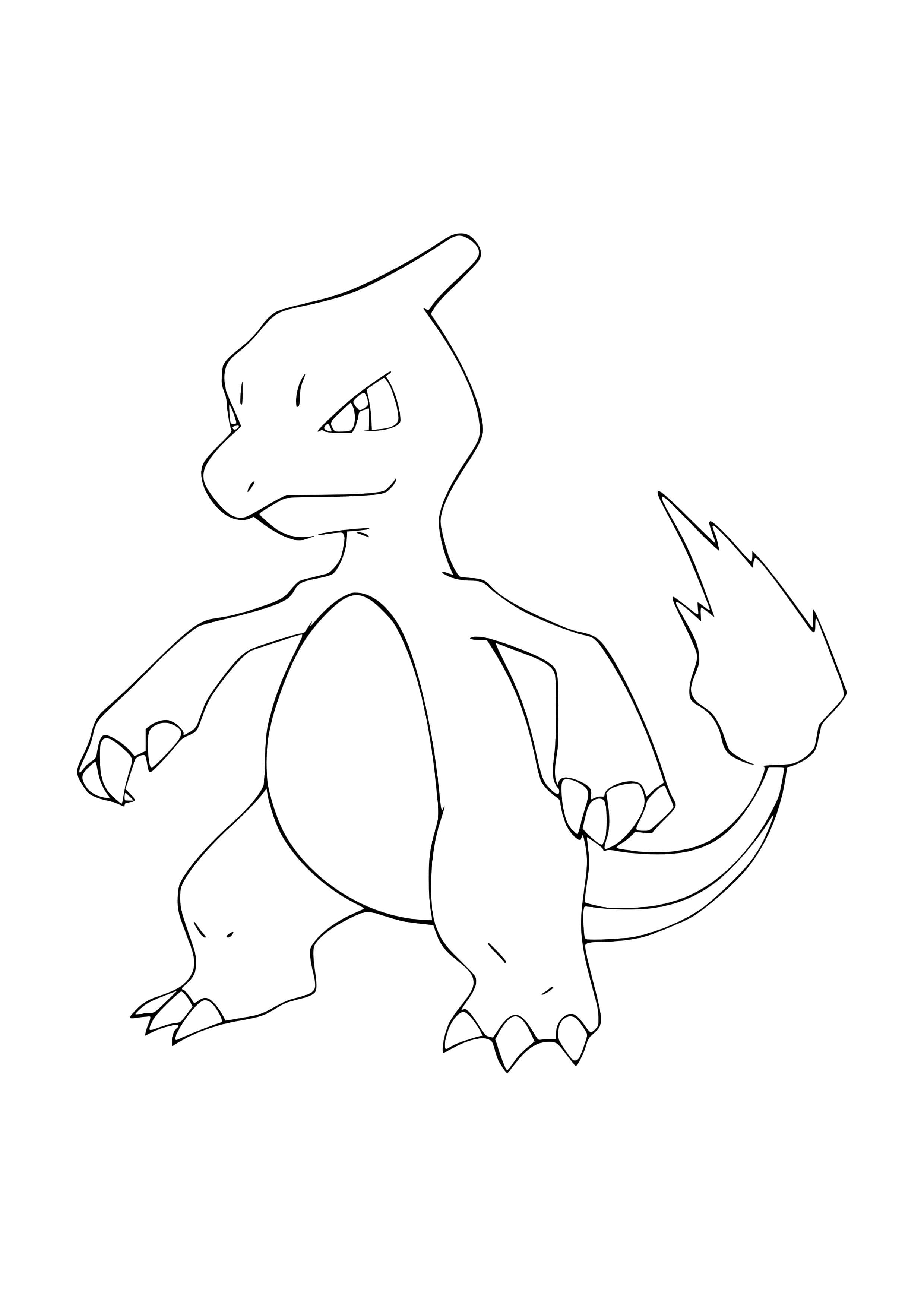 Charmeleon coloring page (A4) to print