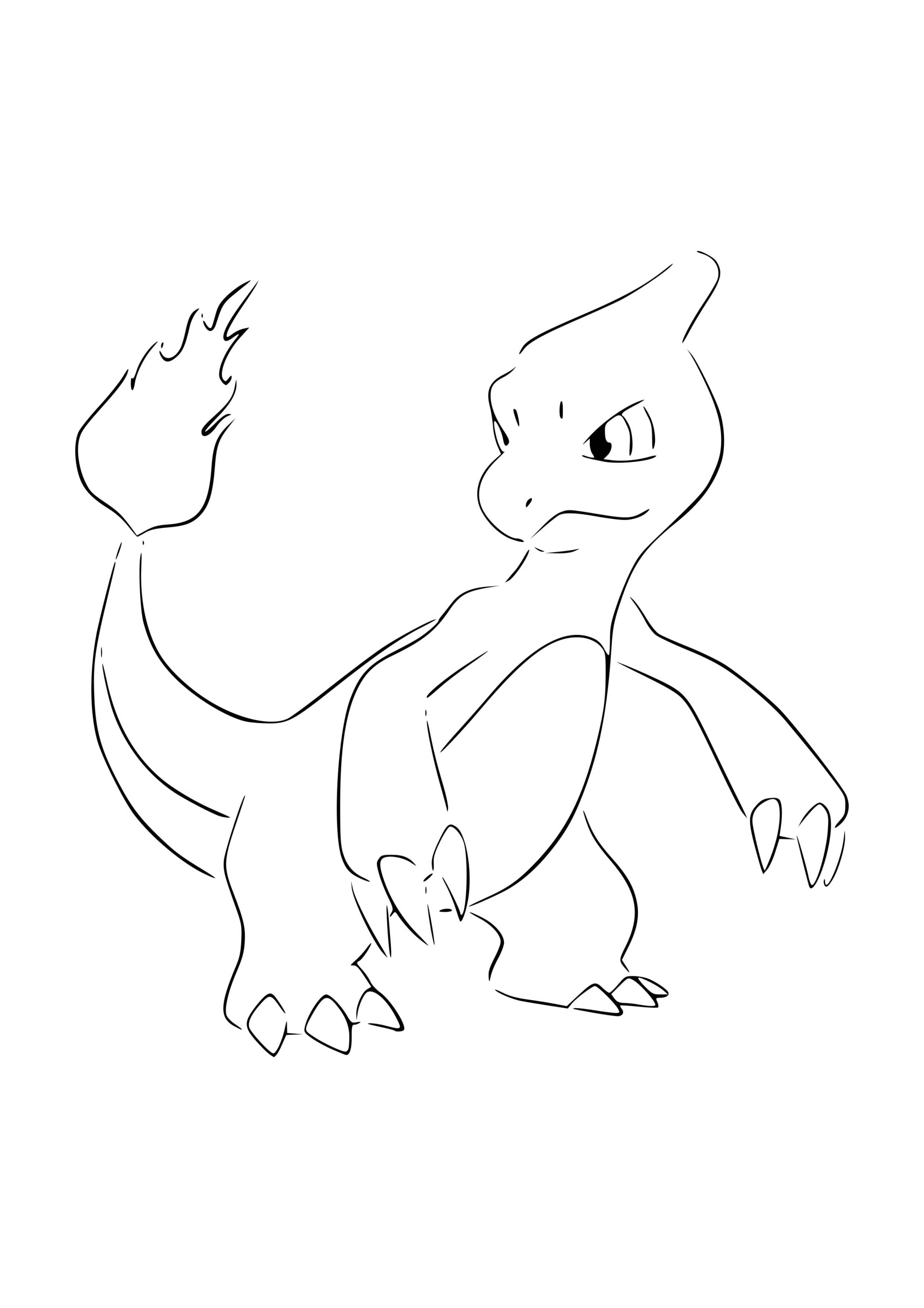 Charmeleon coloring page (A4) to print
