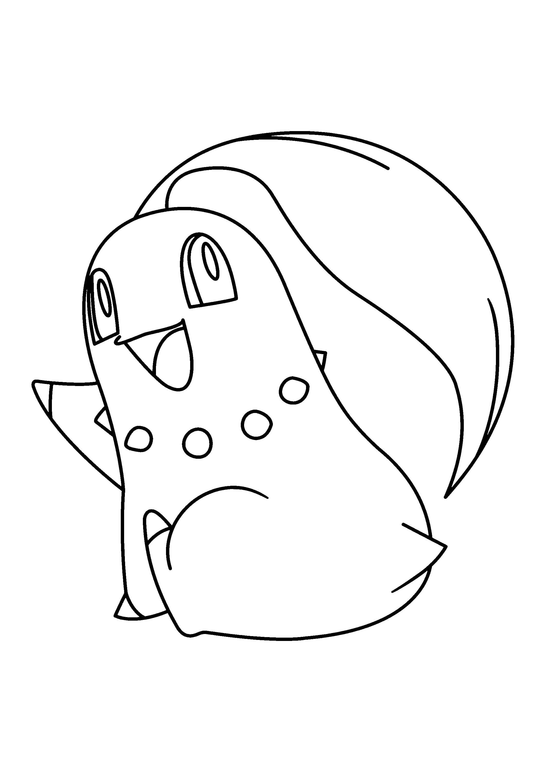 Chikorita coloring page (A4) to print