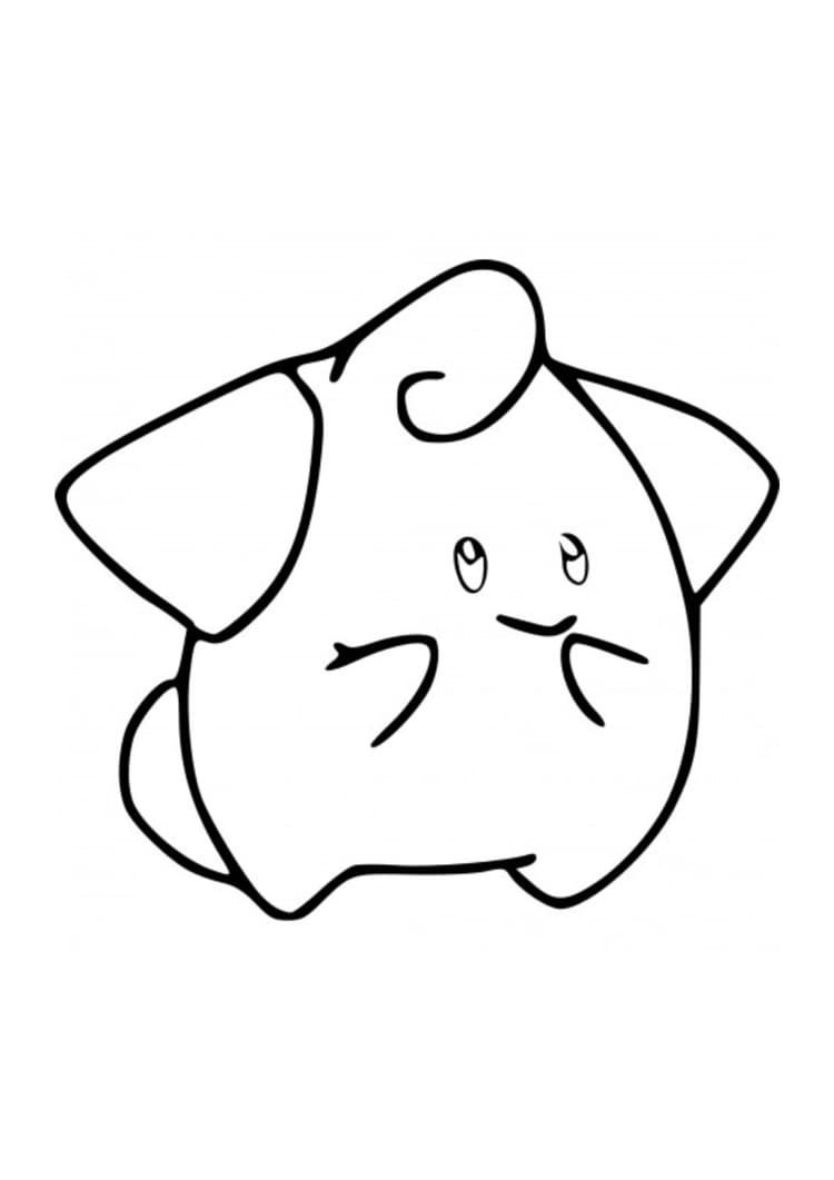 Cleffa coloring page (A4) to print