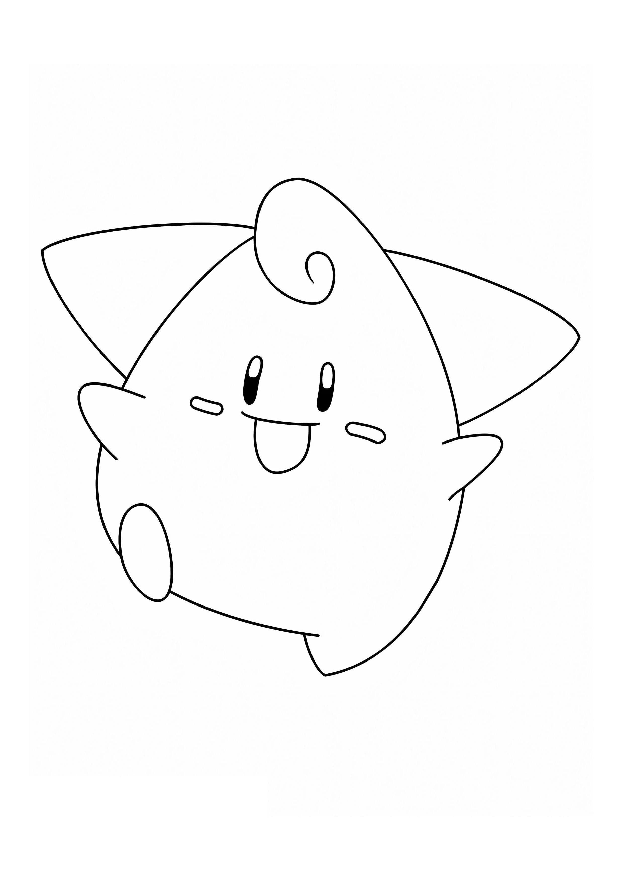 Cleffa coloring page (A4) to print