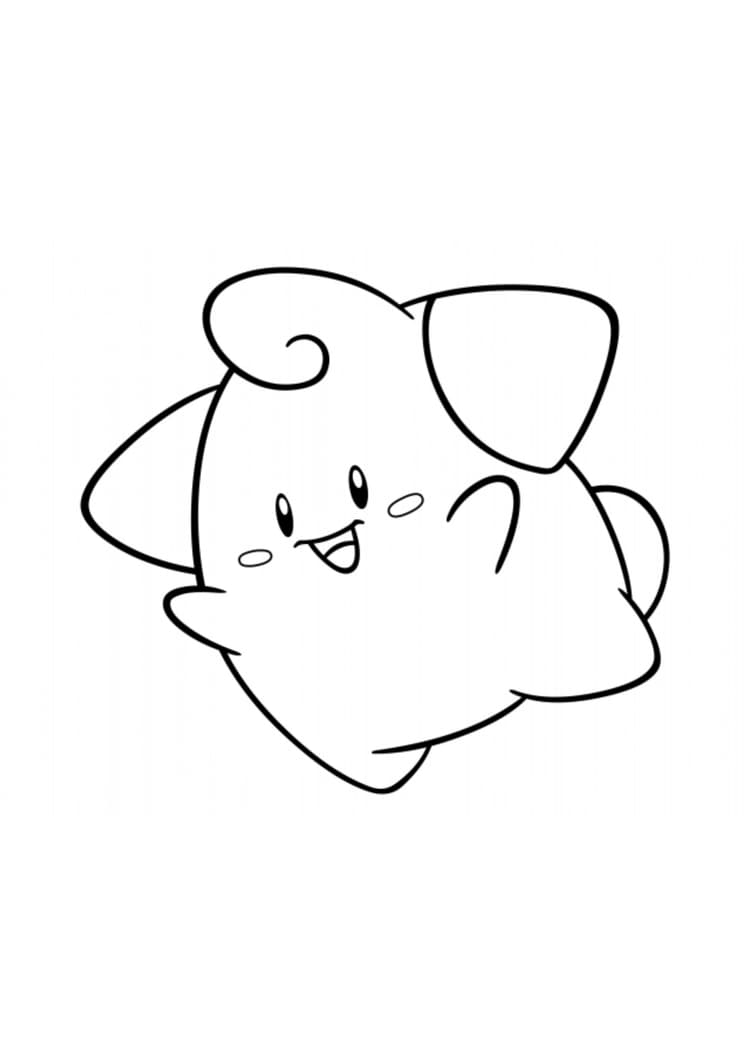 Cleffa coloring page (A4) to print