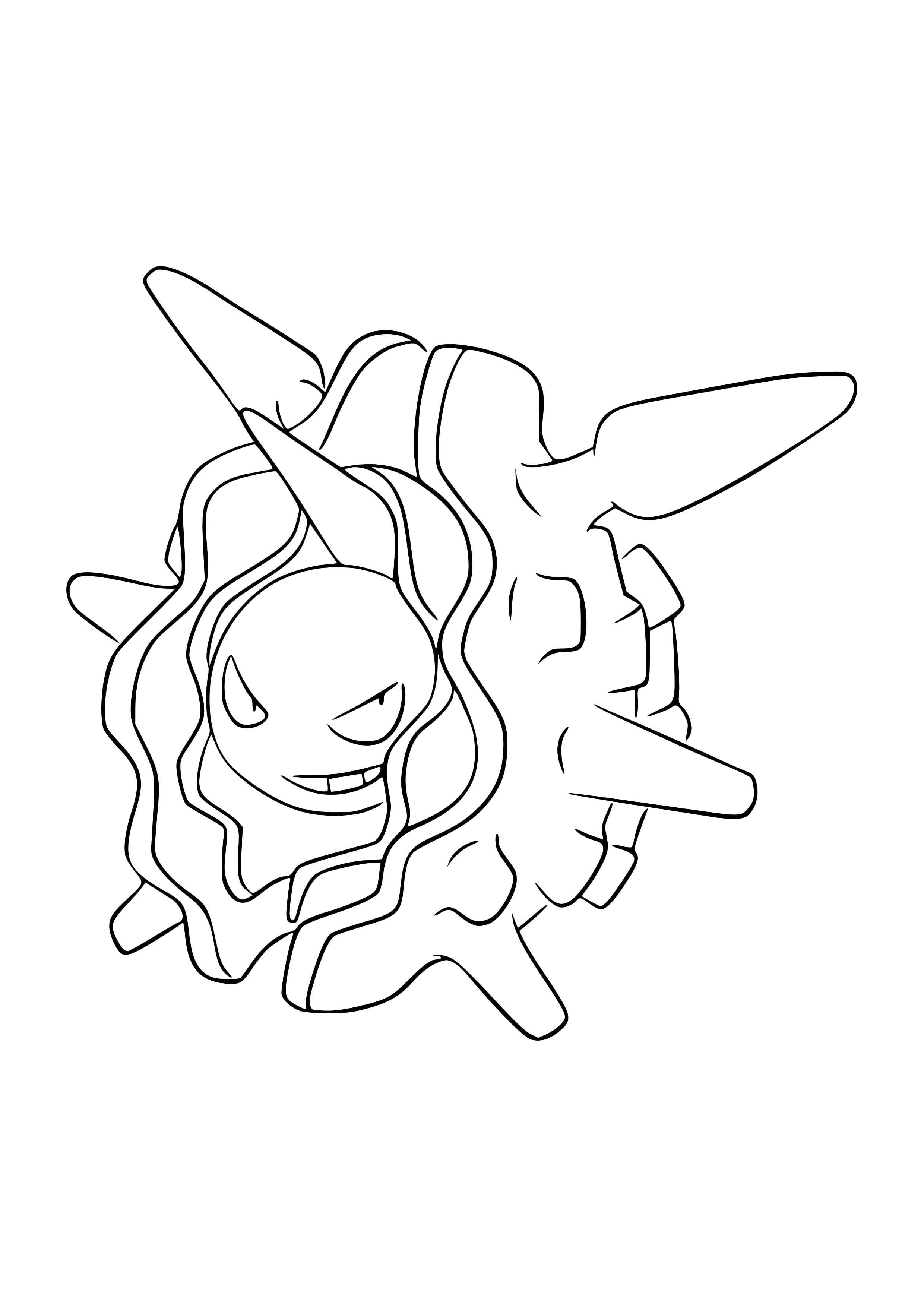 Cloyster coloring page (A4) to print