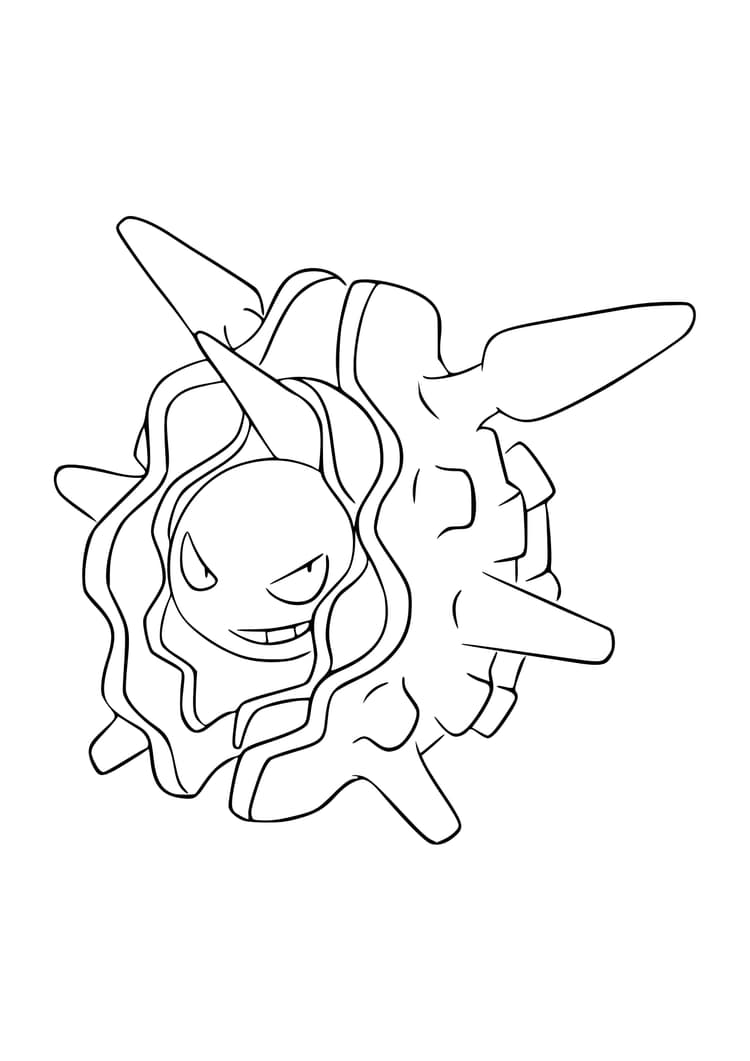 Cloyster coloring page (A4) to print