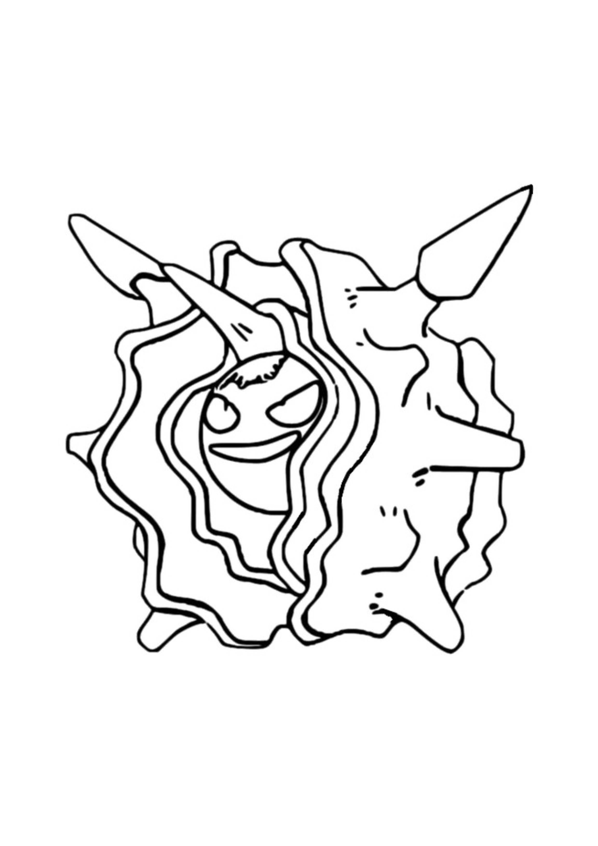 Cloyster coloring page (A4) to print