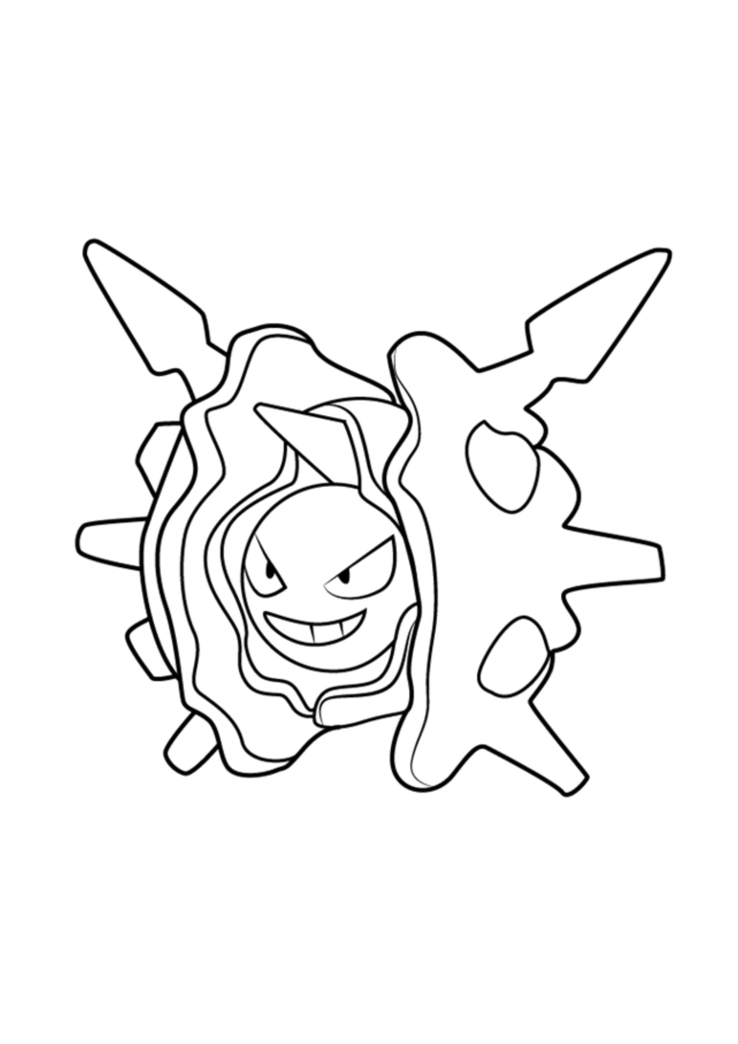 Cloyster coloring page (A4) to print