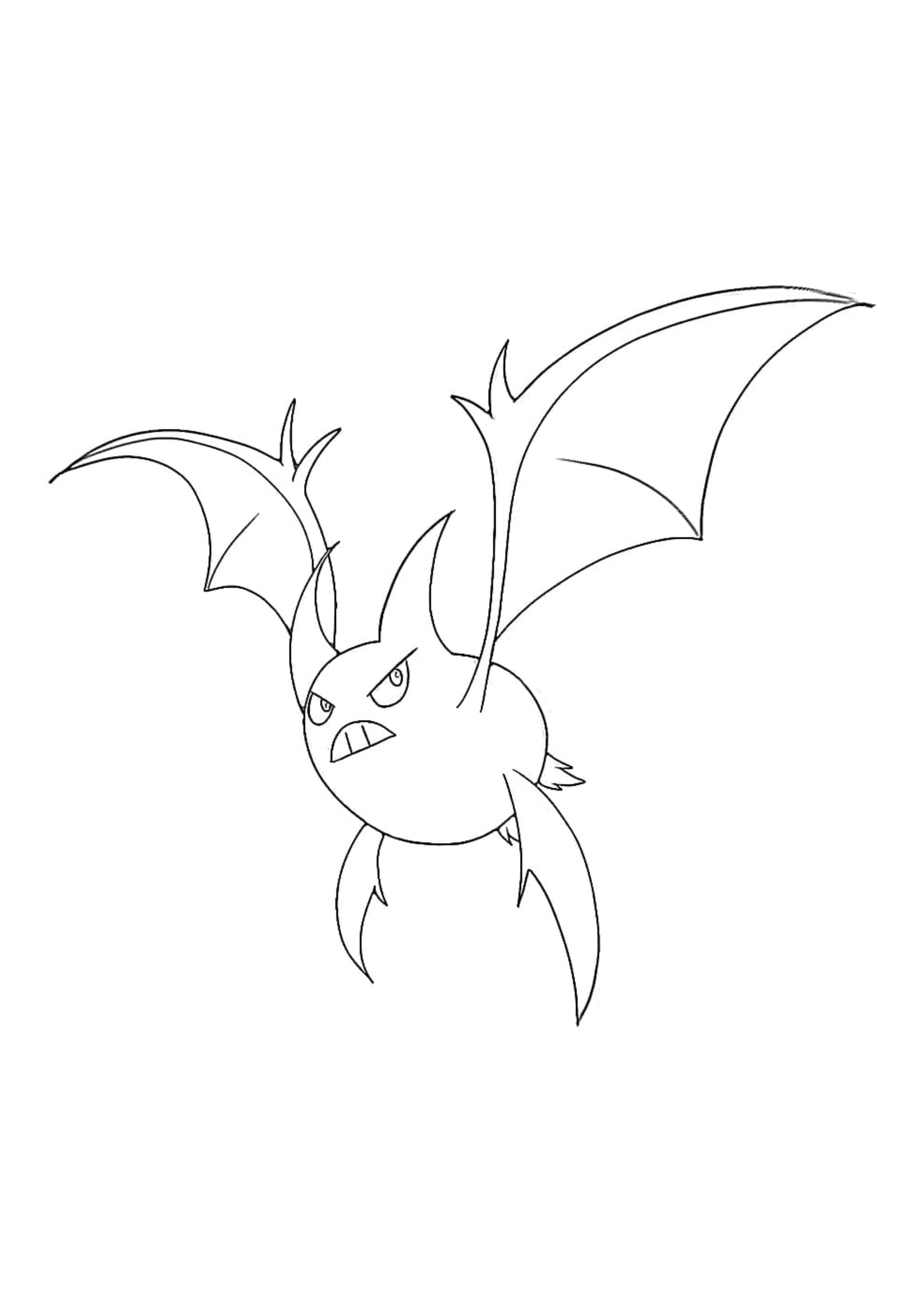 Crobat coloring page (A4) to print