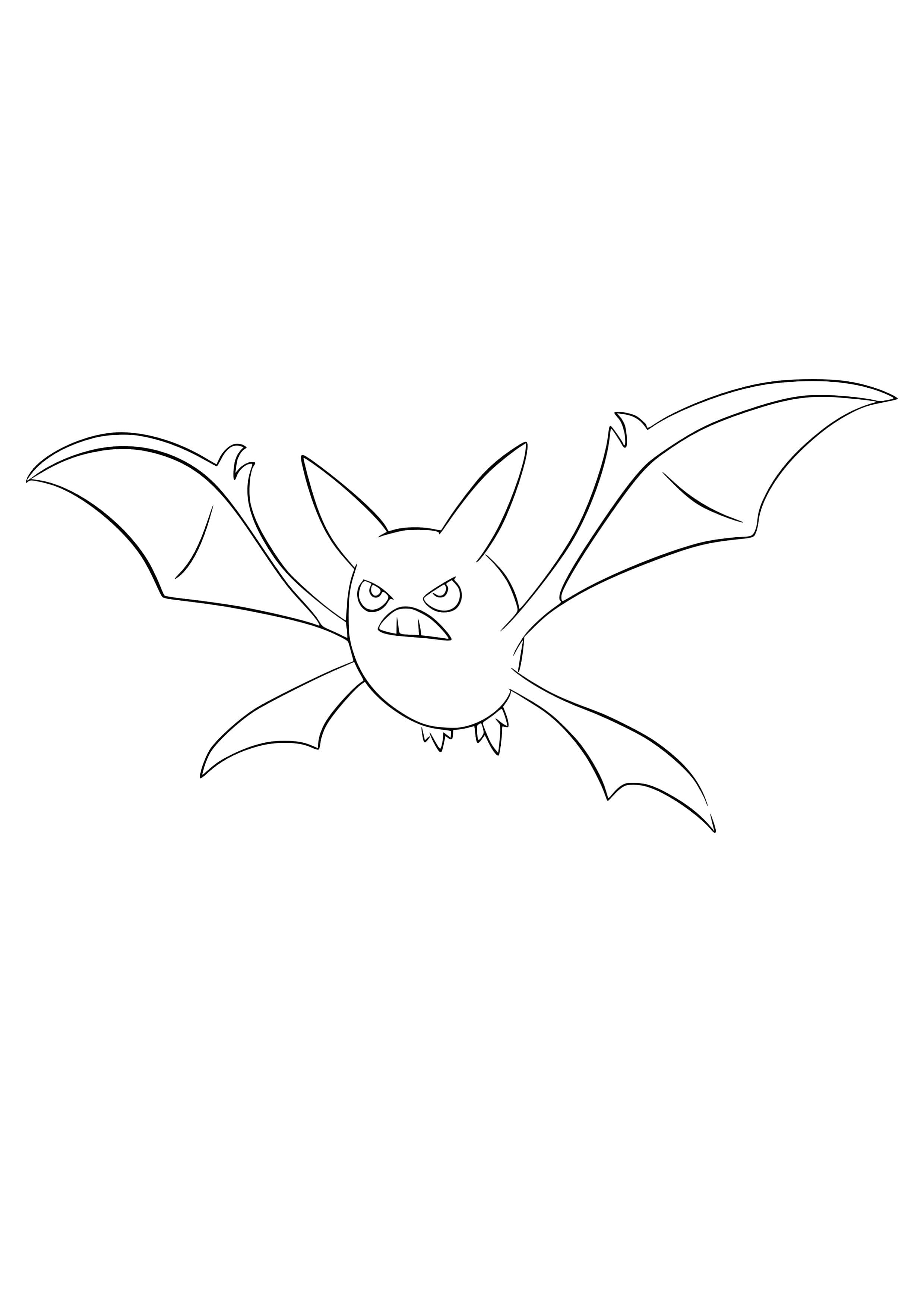Crobat coloring page (A4) to print