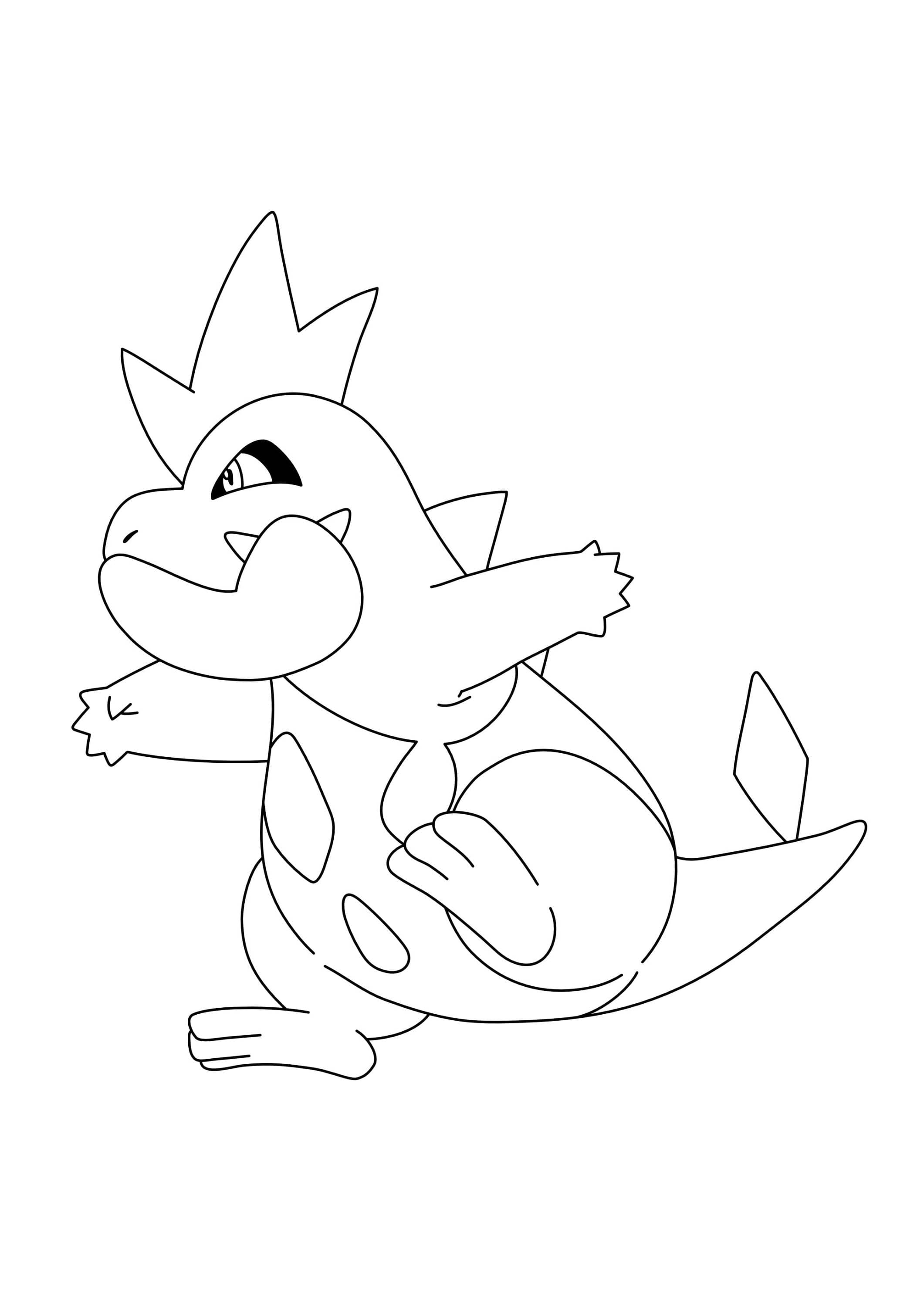 Croconaw coloring page (A4) to print