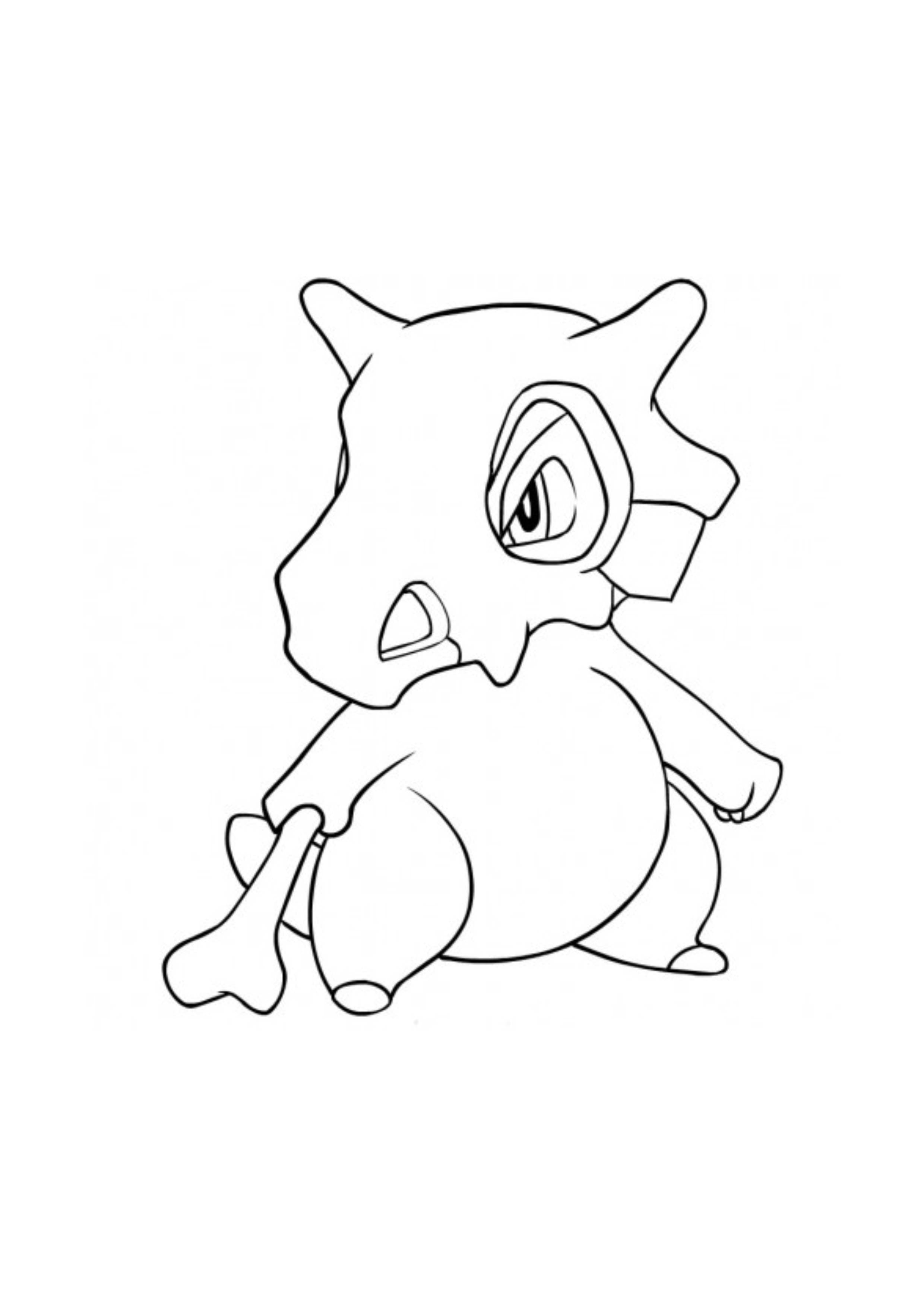 Cubone coloring page (A4) to print