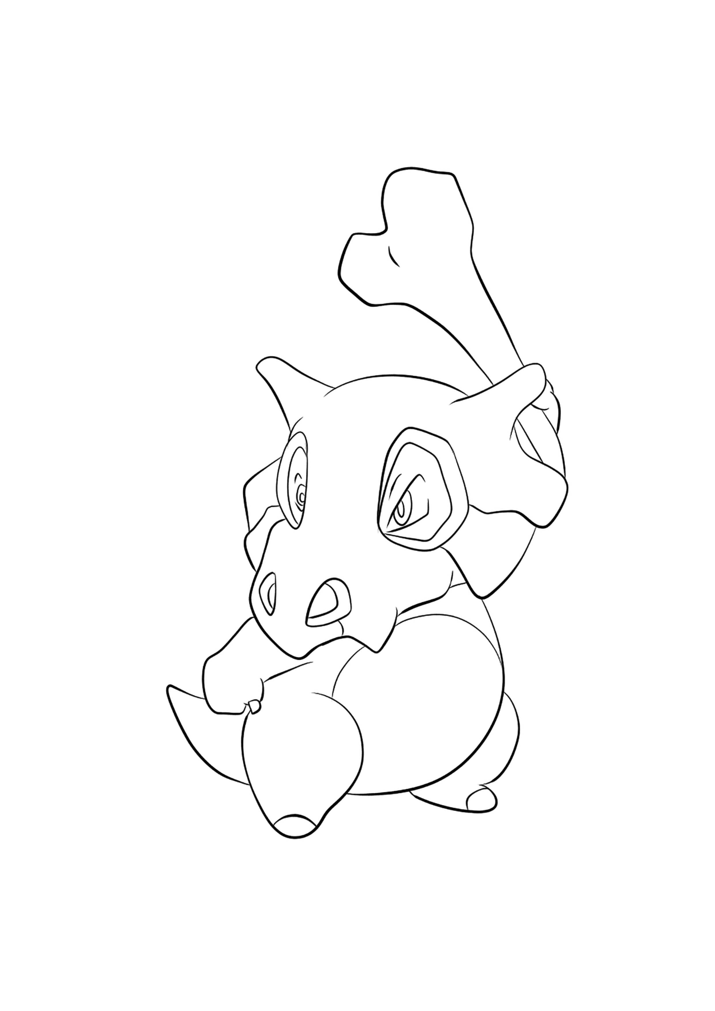 Cubone coloring page (A4) to print