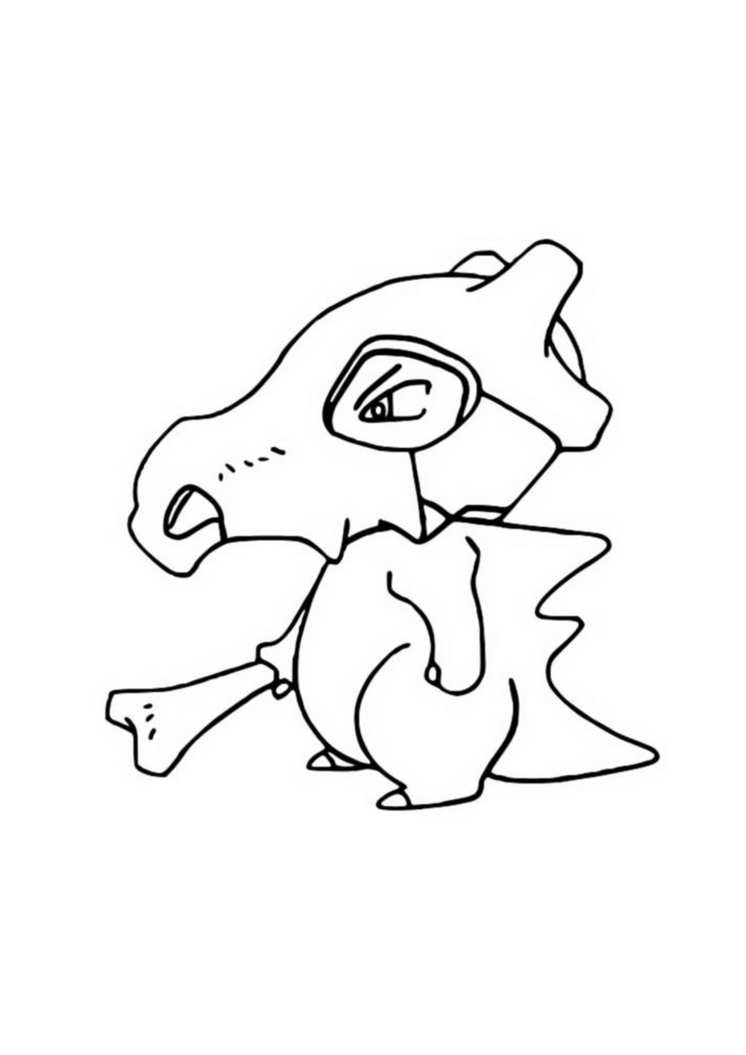 Cubone coloring page (A4) to print