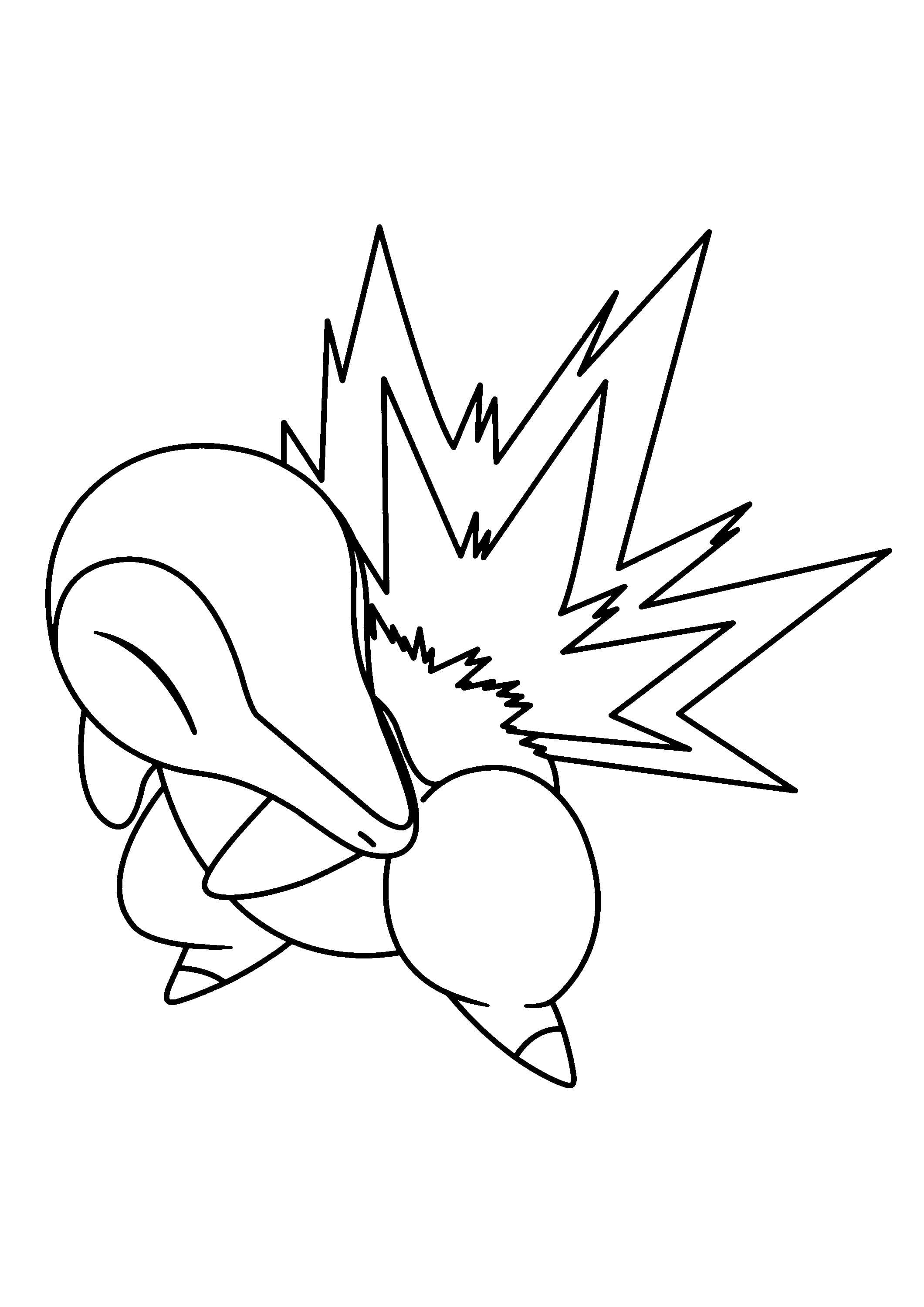 Cyndaquil coloring page (A4) to print