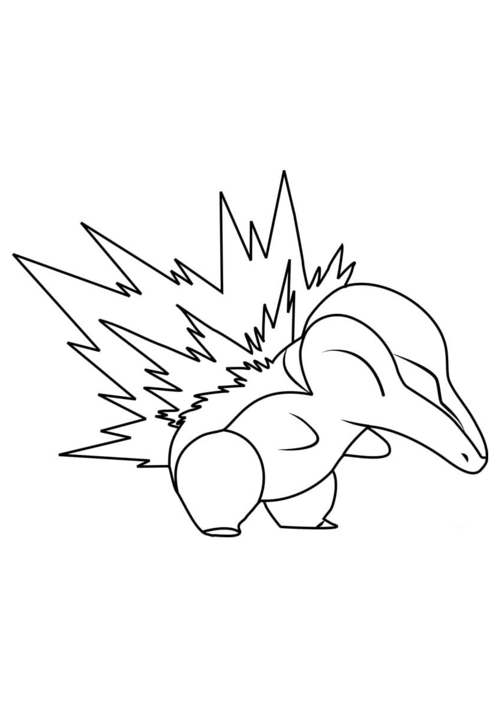 Cyndaquil coloring page (A4) to print
