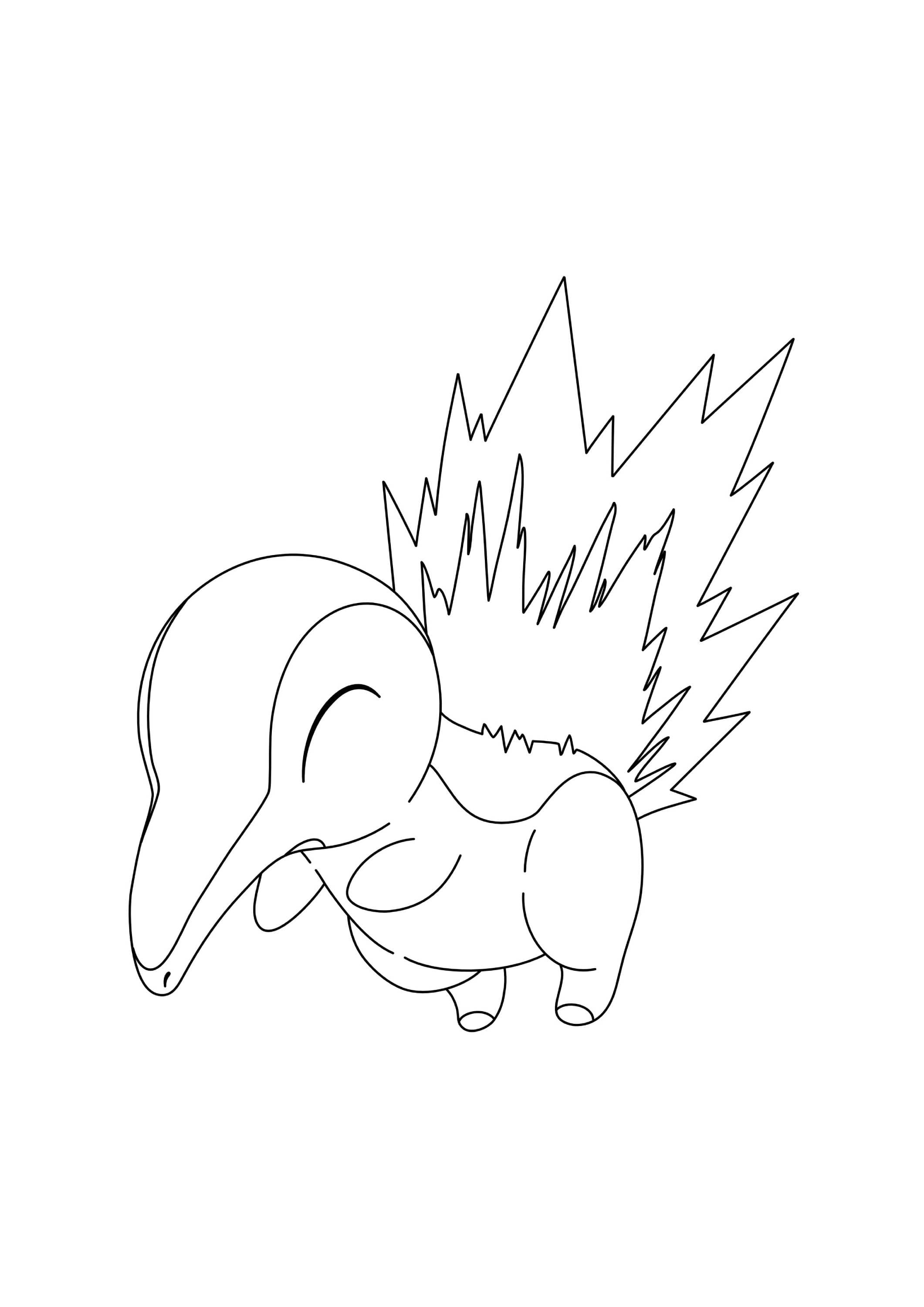 Cyndaquil coloring page (A4) to print