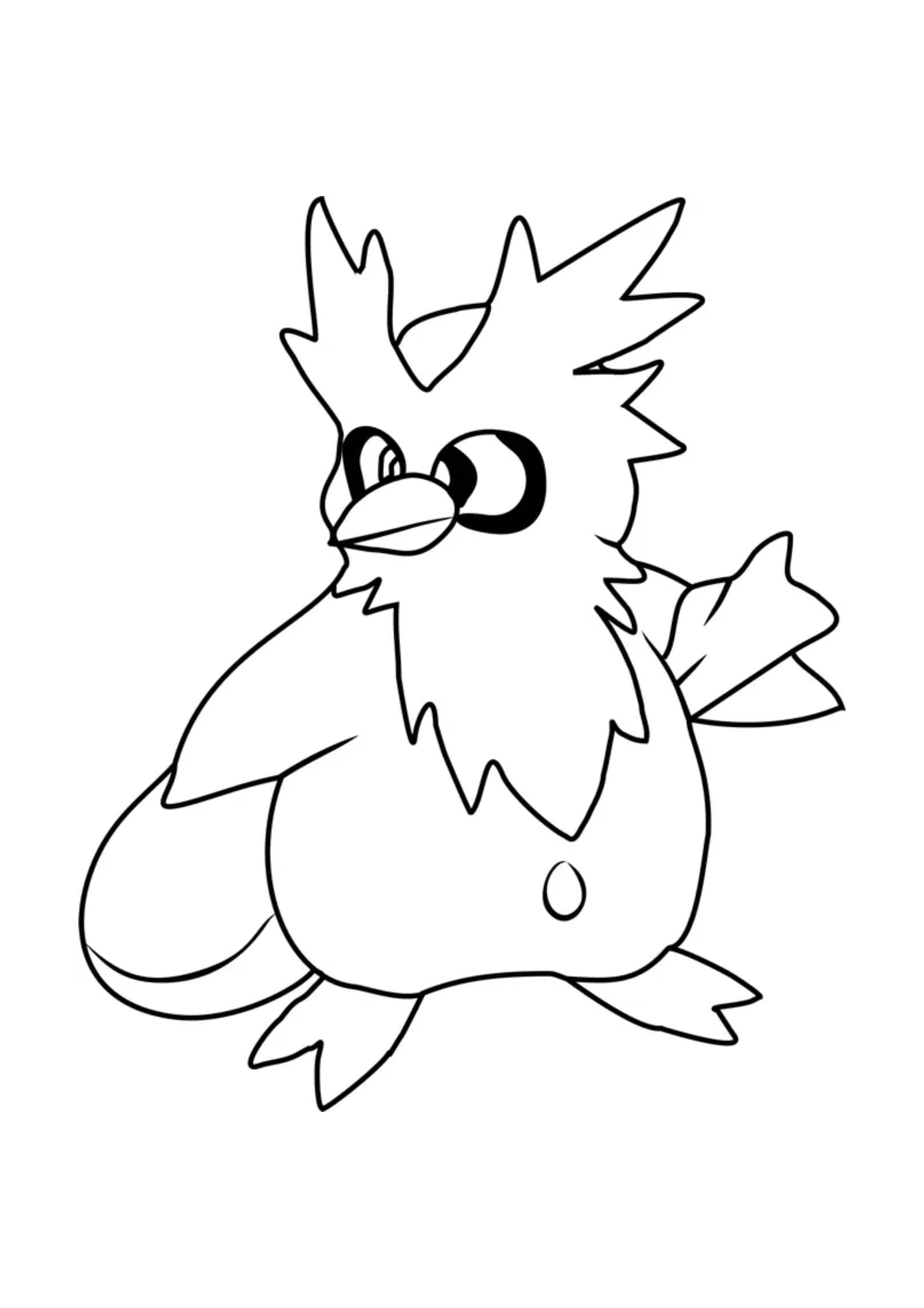 Delibird coloring page (A4) to print