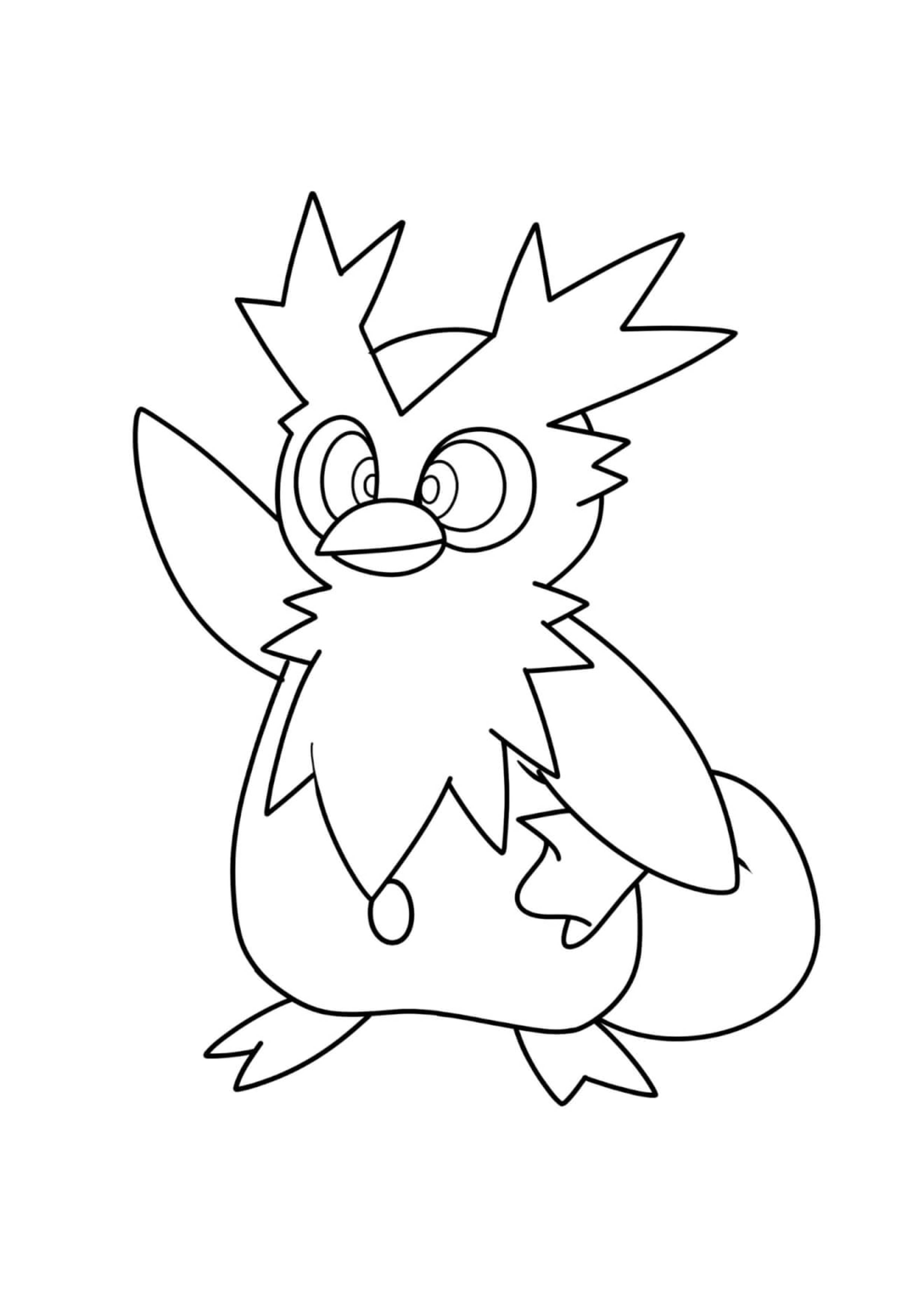 Delibird coloring page (A4) to print