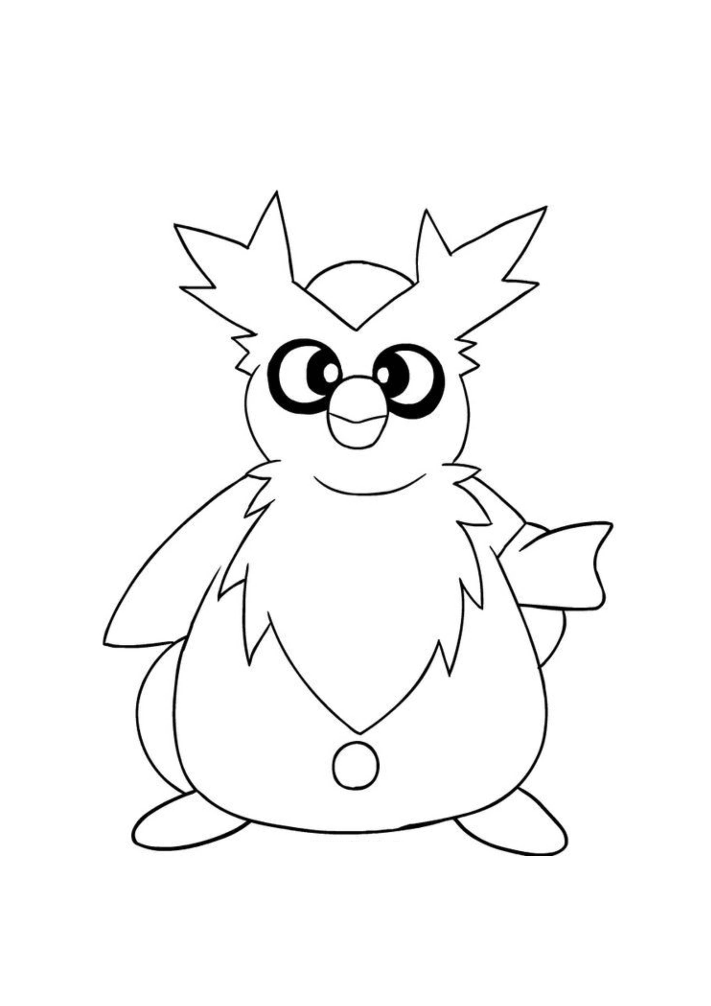 Delibird coloring page (A4) to print