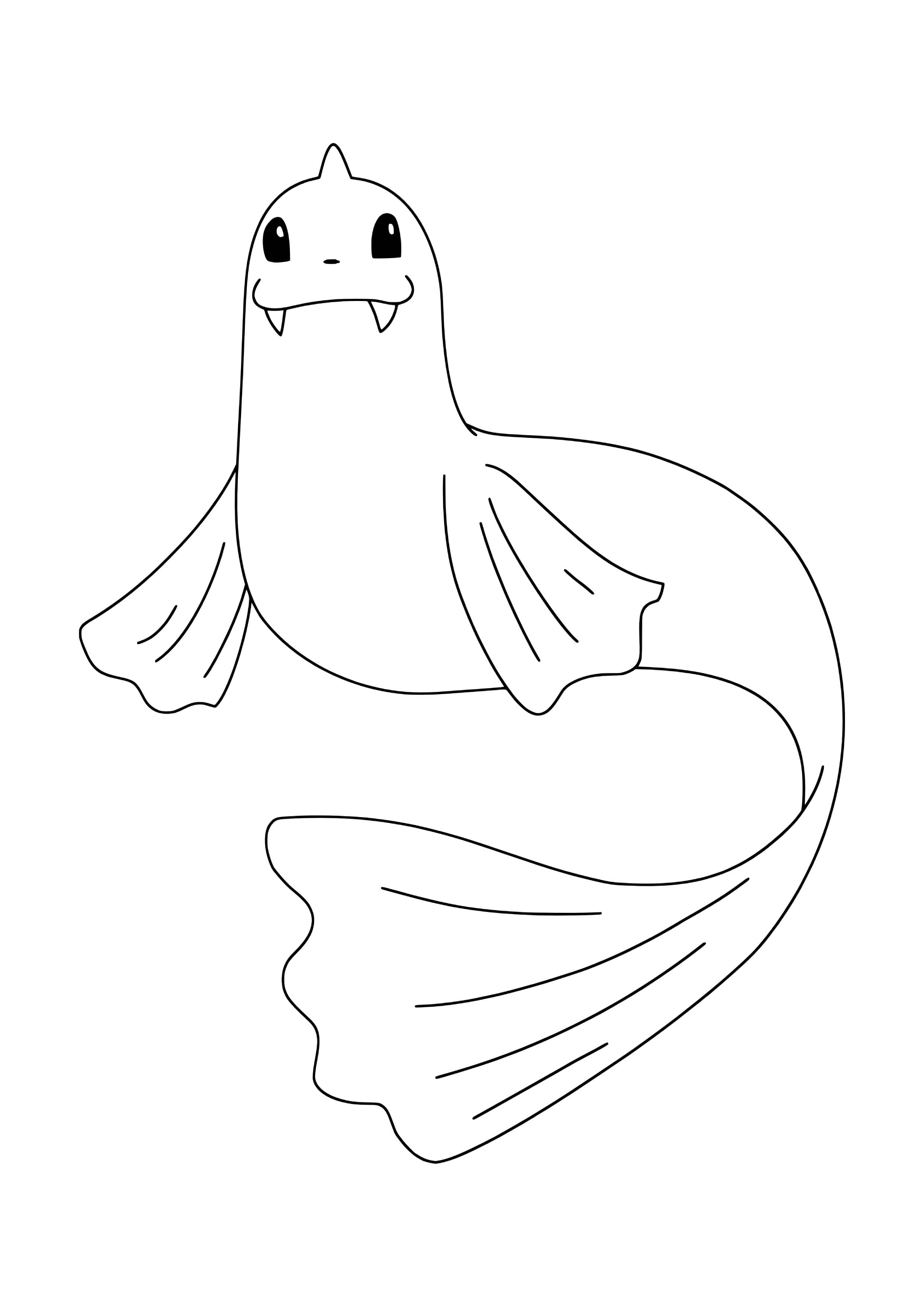 Dewgong coloring page (A4) to print