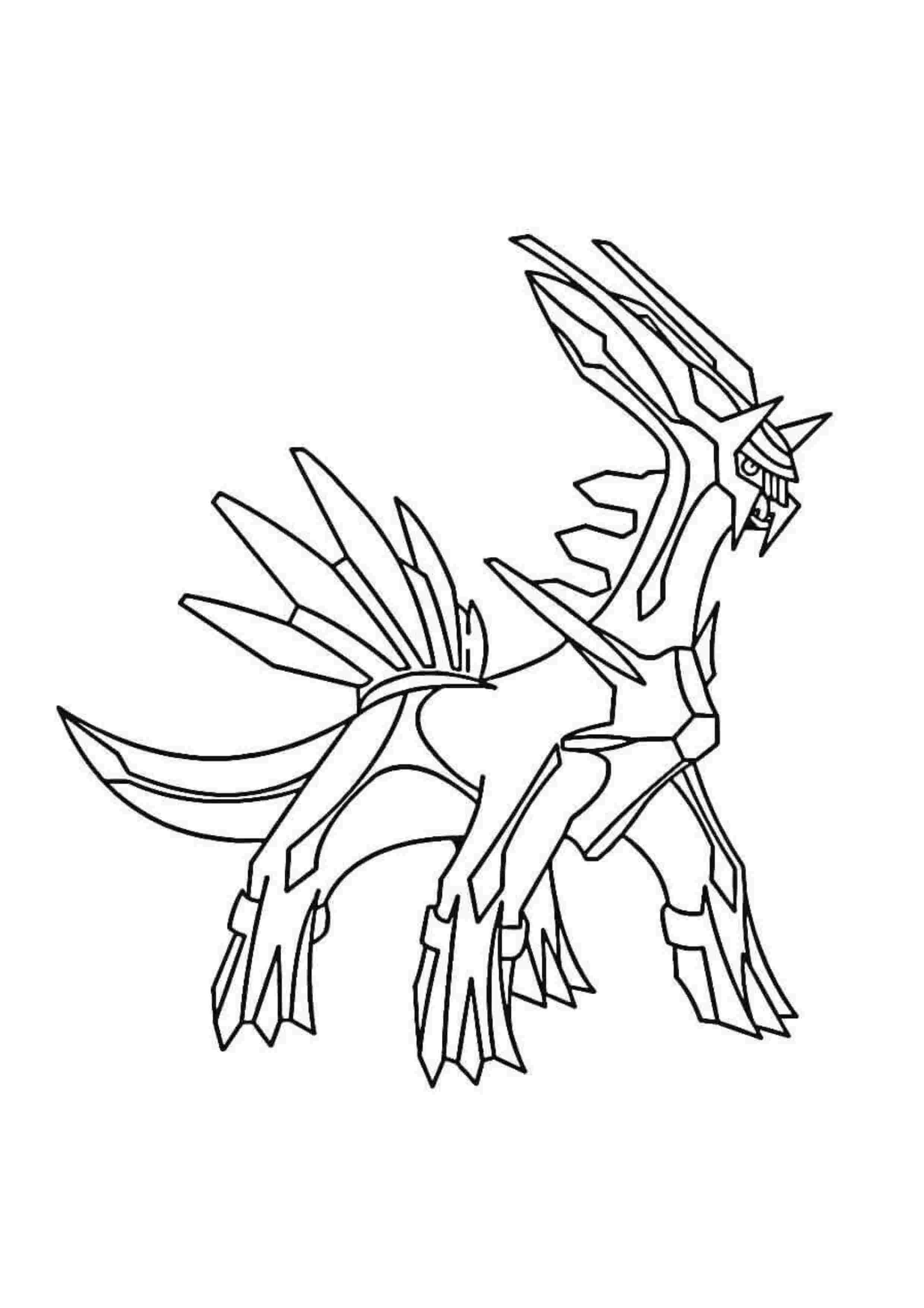 Dialga coloring page (A4) to print