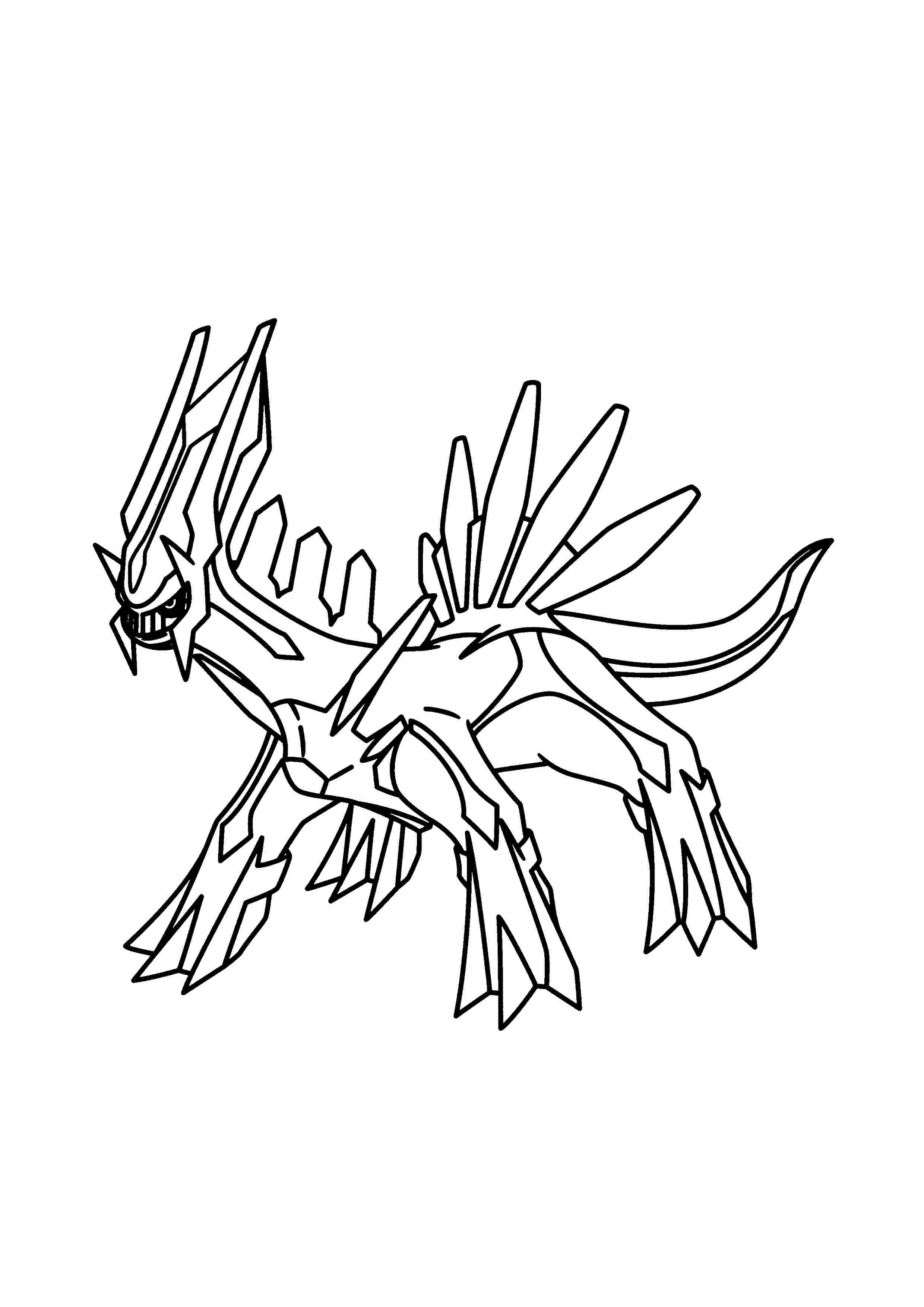 Dialga coloring page (A4) to print