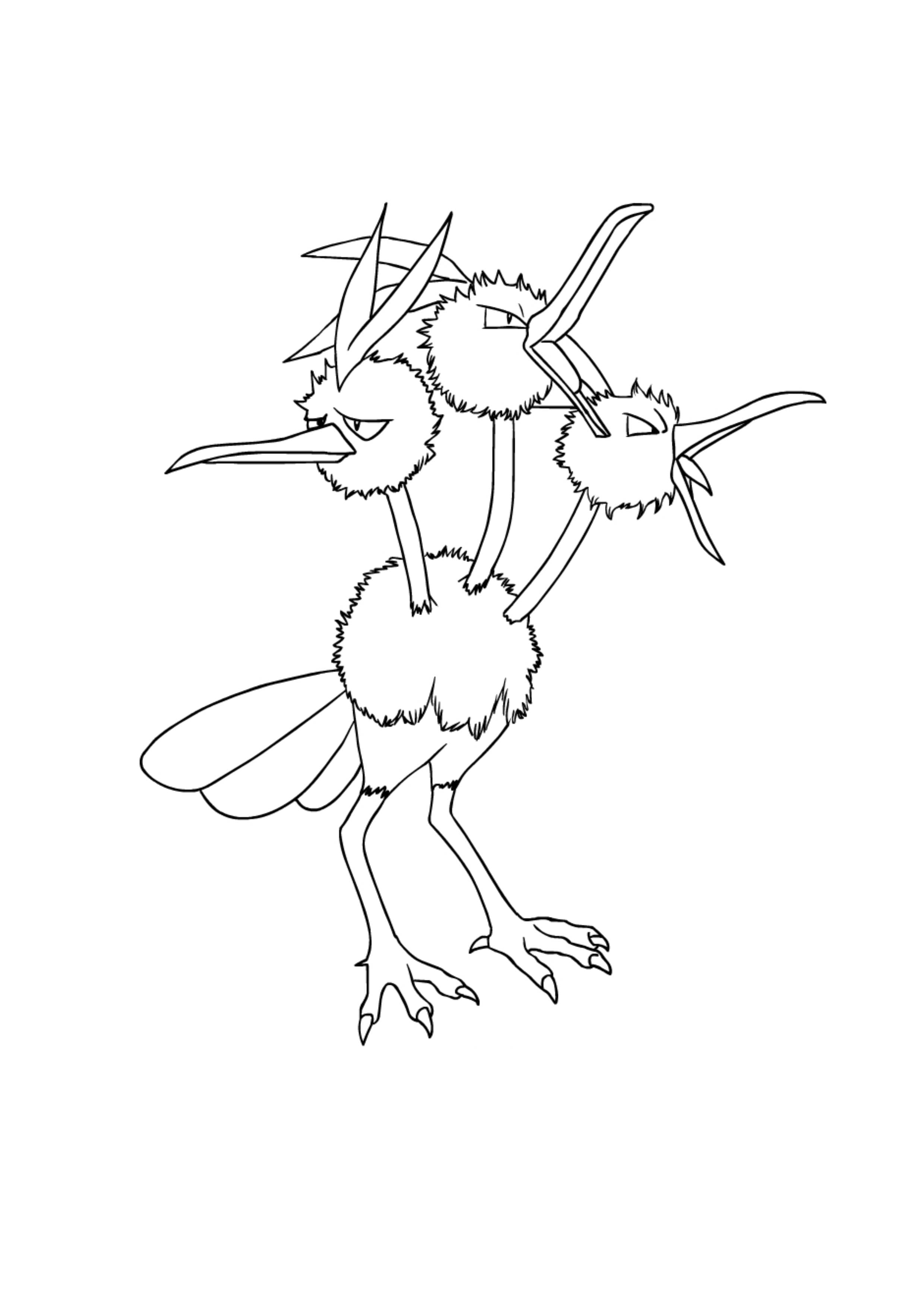 Dodrio coloring page (A4) to print
