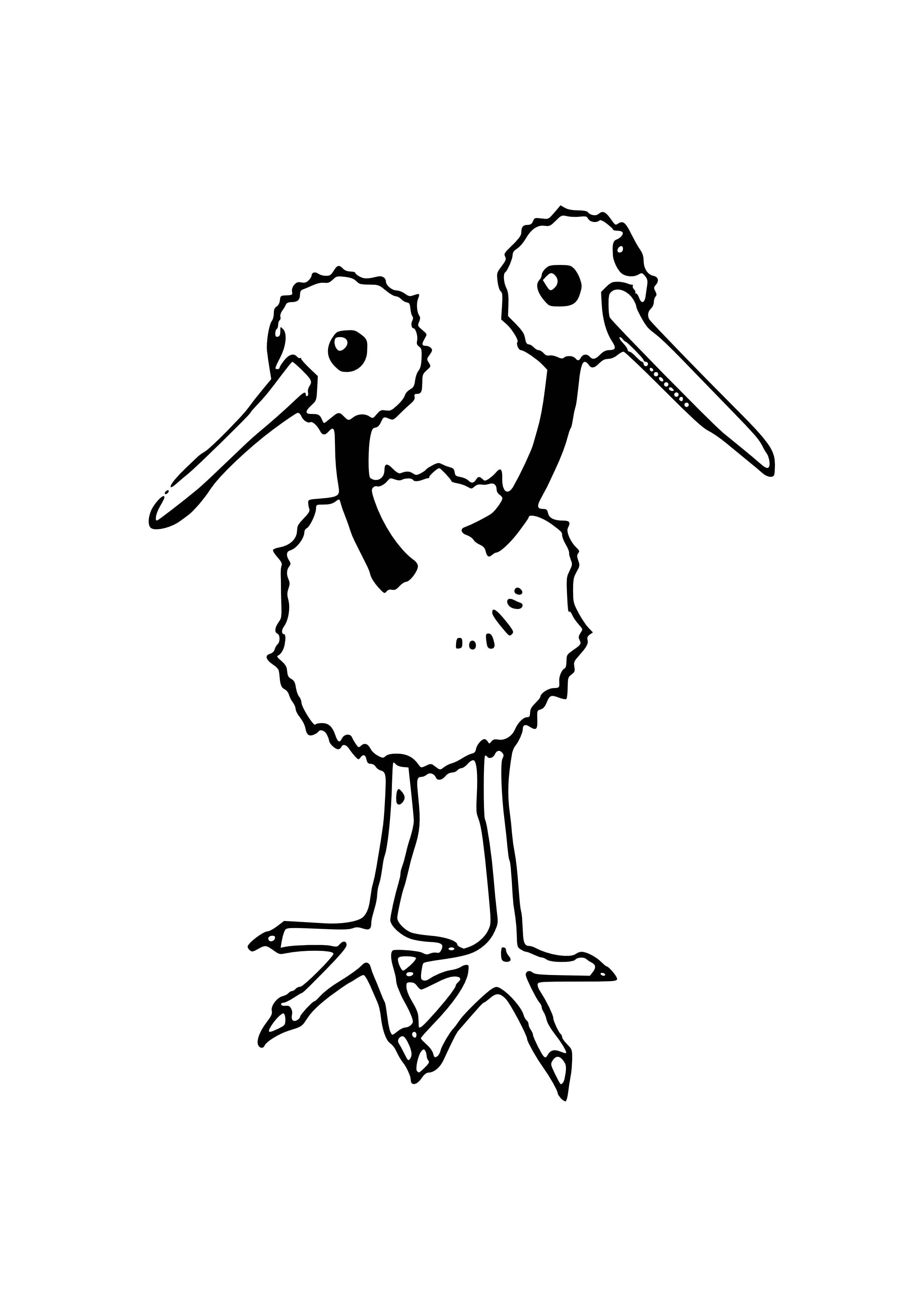 Doduo coloring page (A4) to print