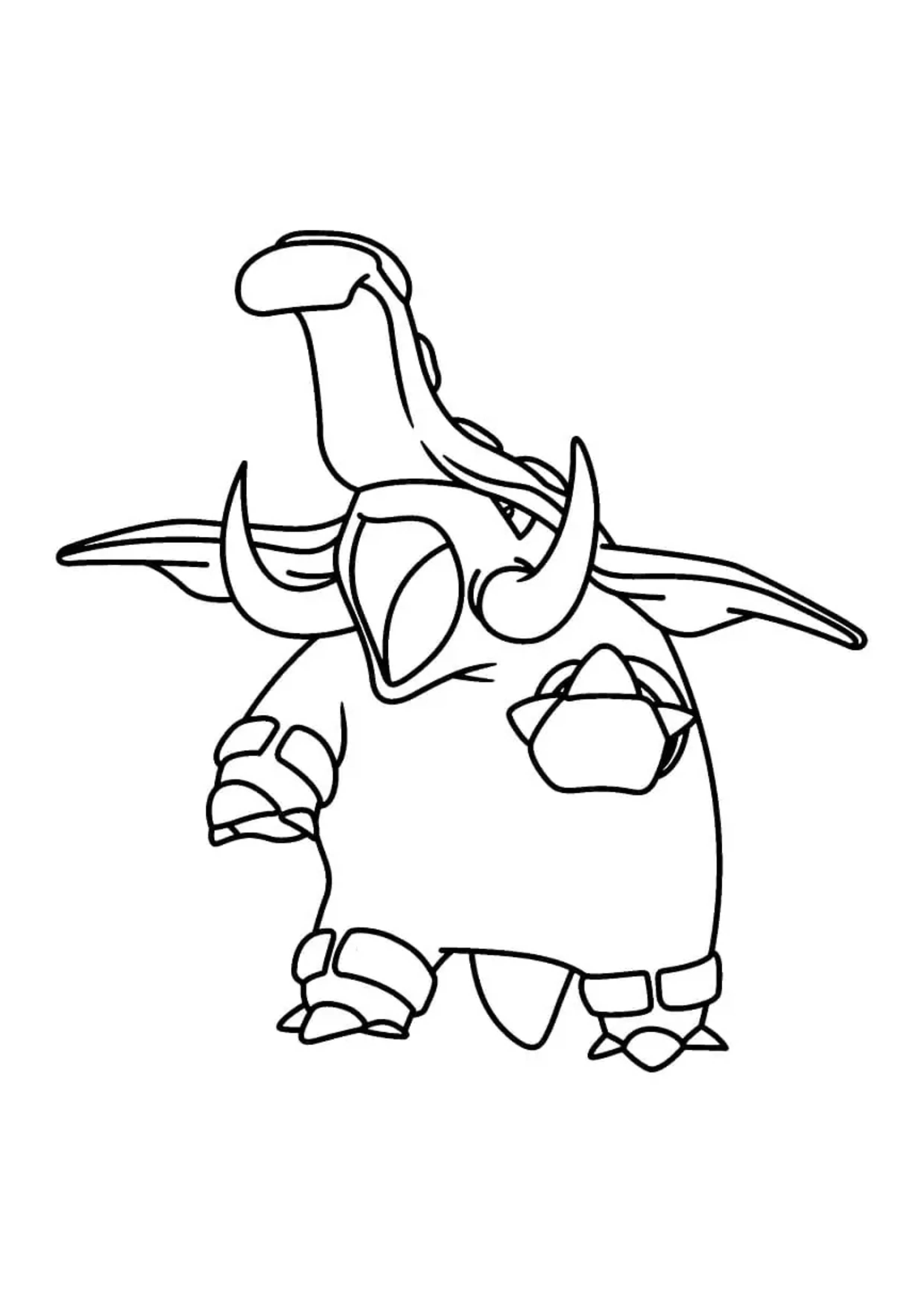 Donphan coloring page (A4) to print