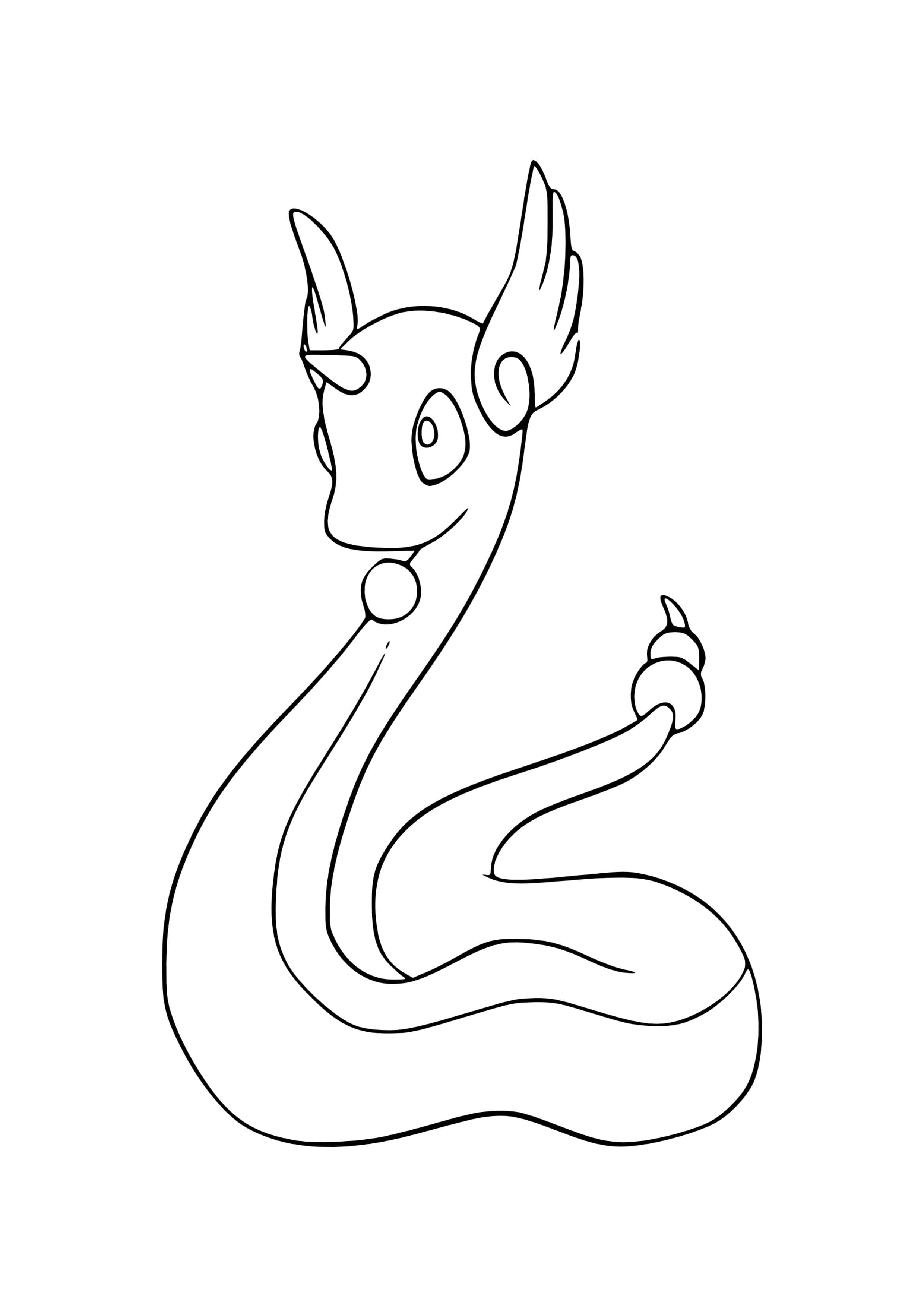 Dragonair coloring page (A4) to print
