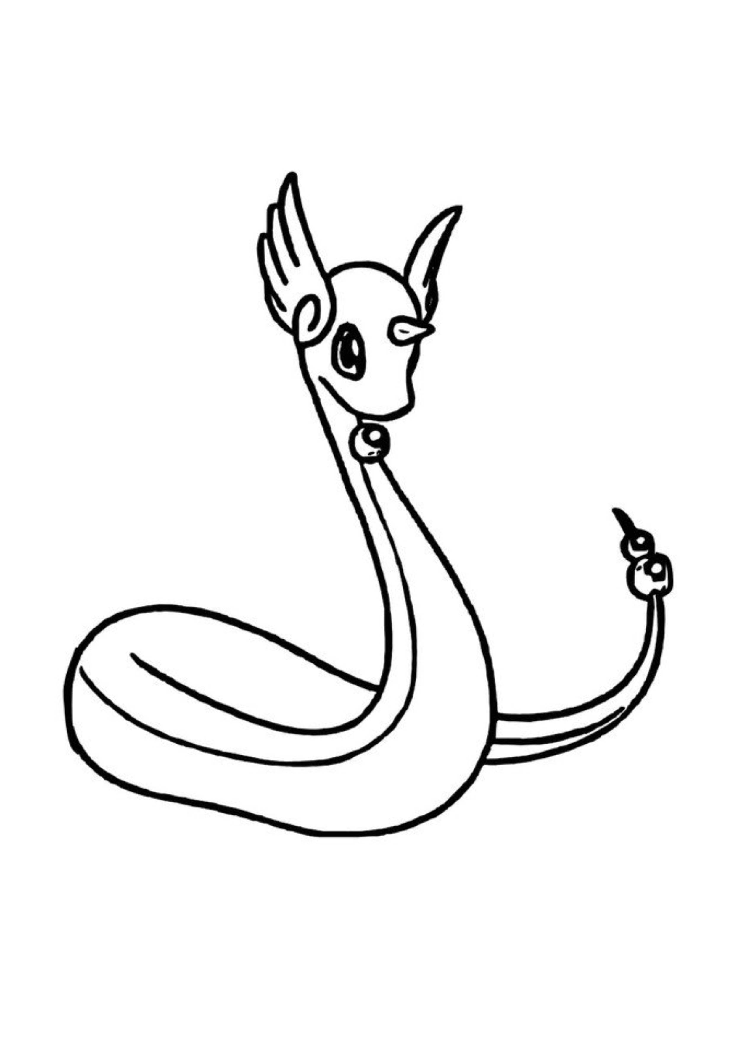 Dragonair coloring page (A4) to print