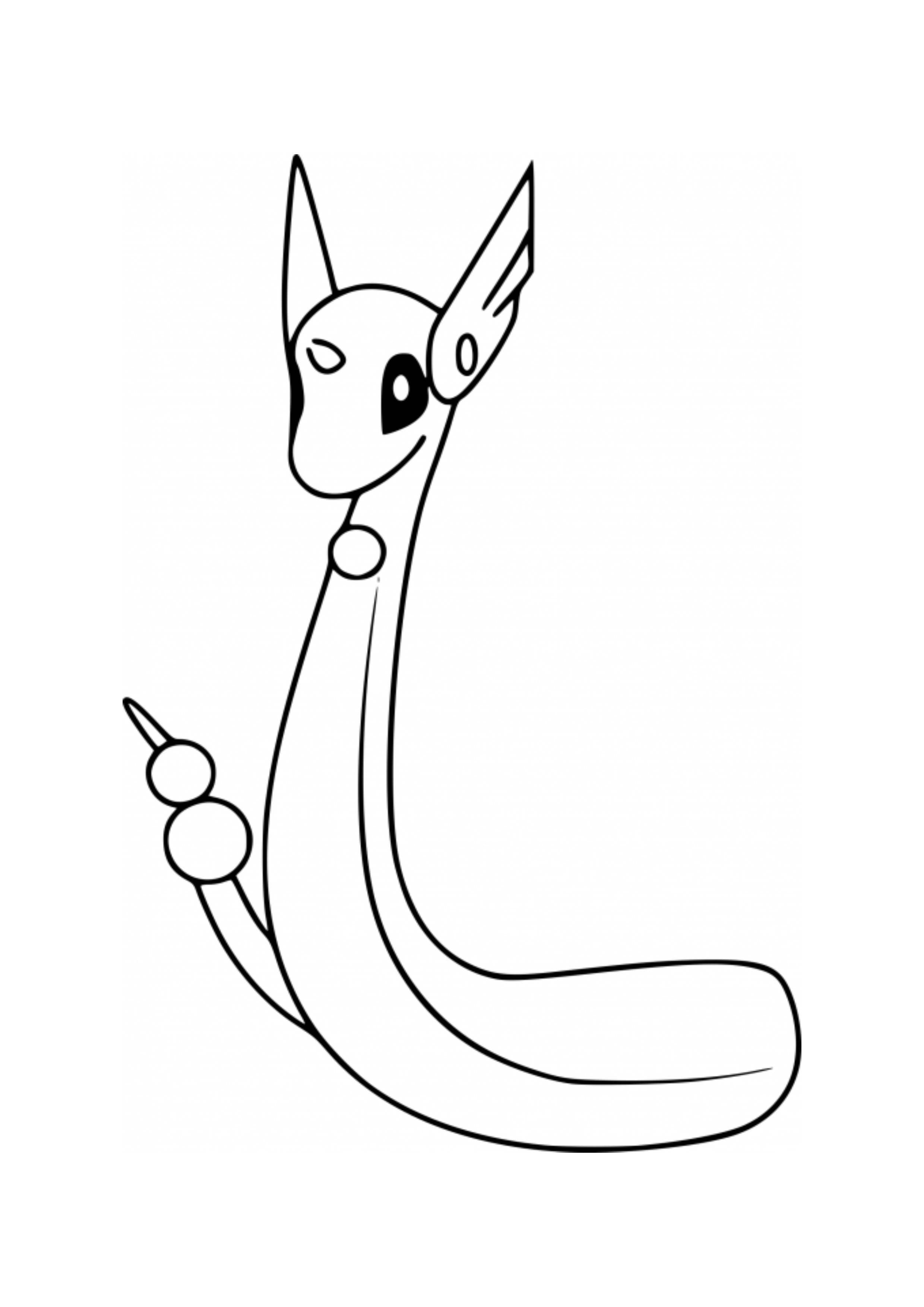 Dragonair coloring page (A4) to print