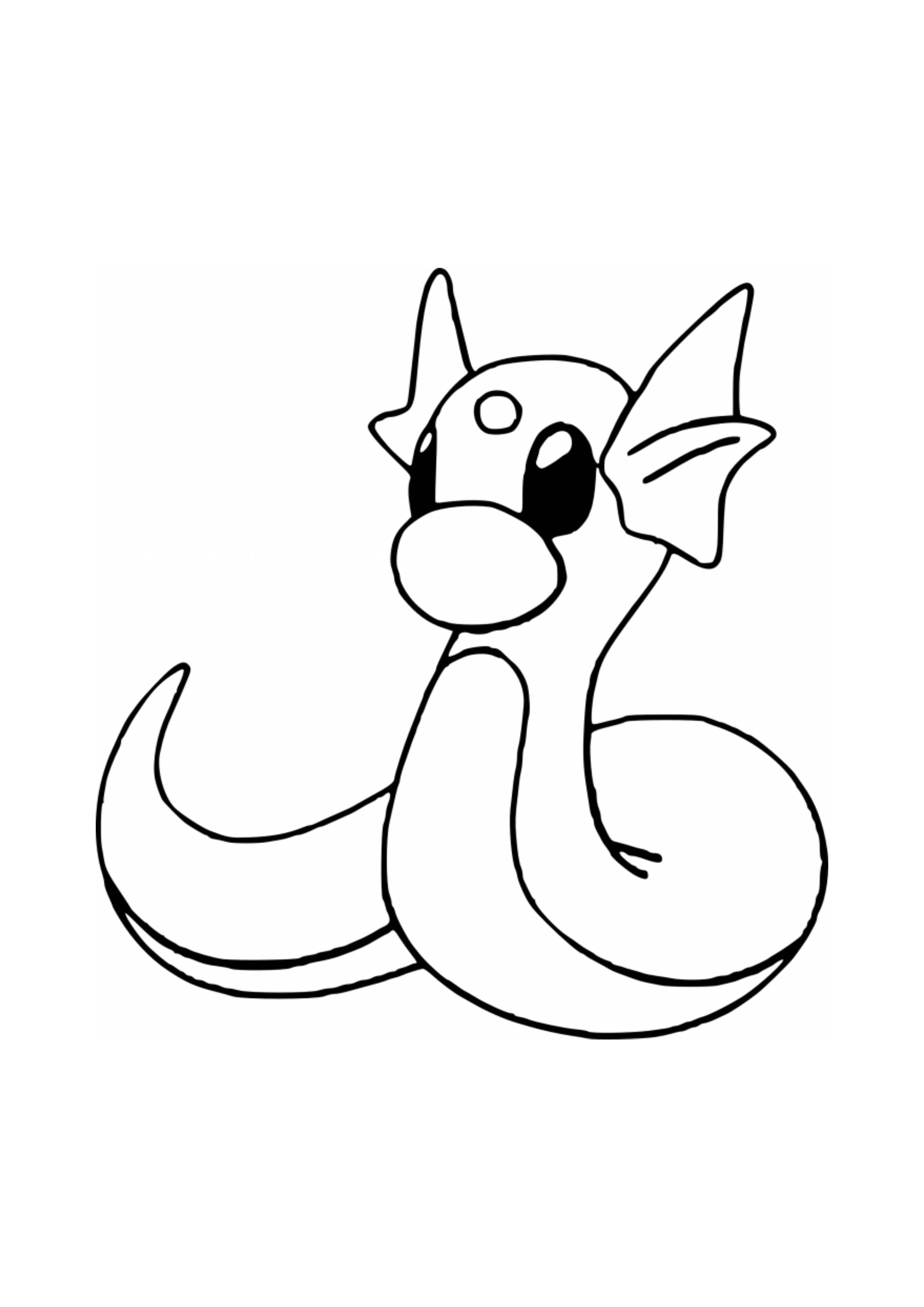 Dratini coloring page (A4) to print