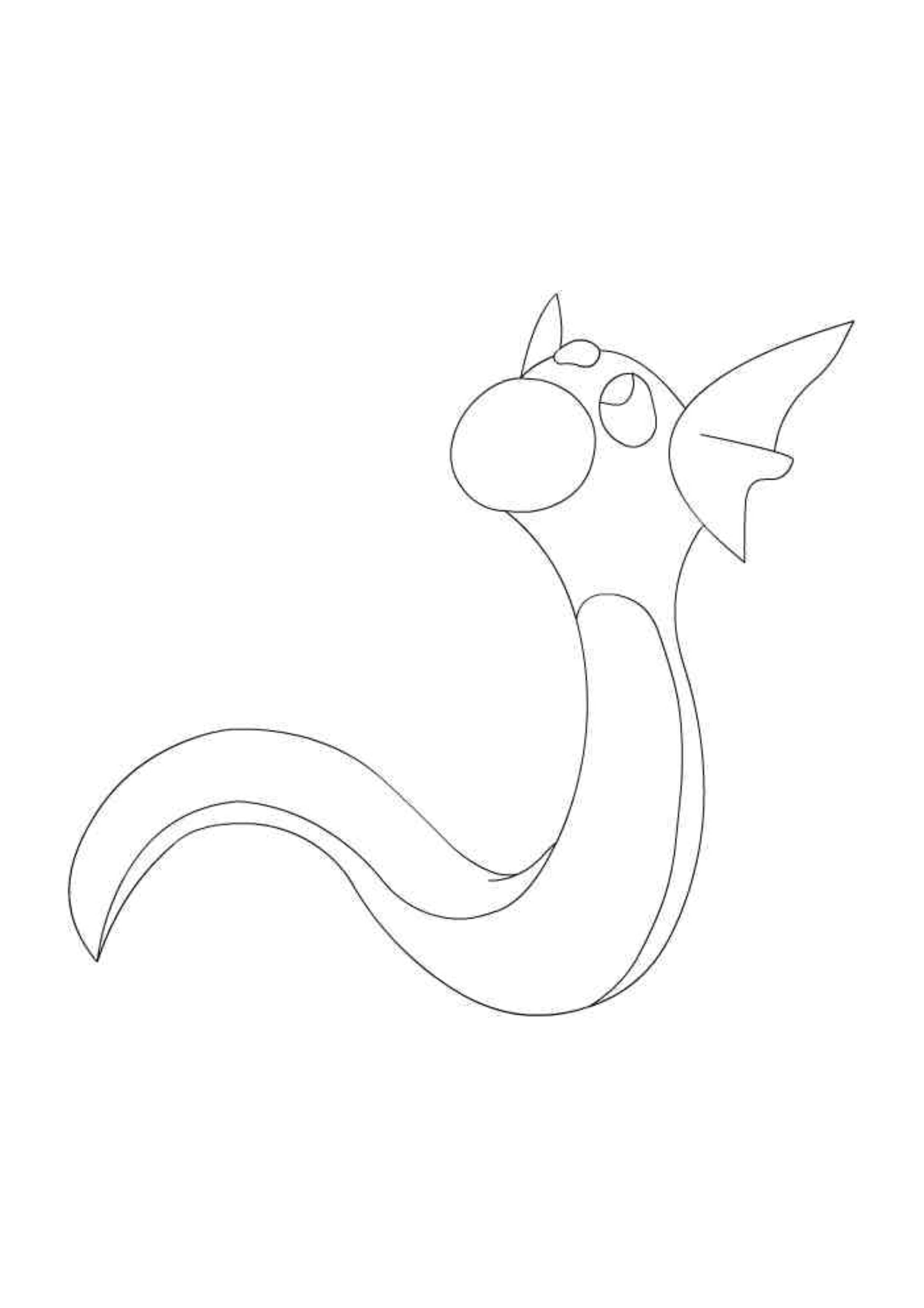 Dratini coloring page (A4) to print