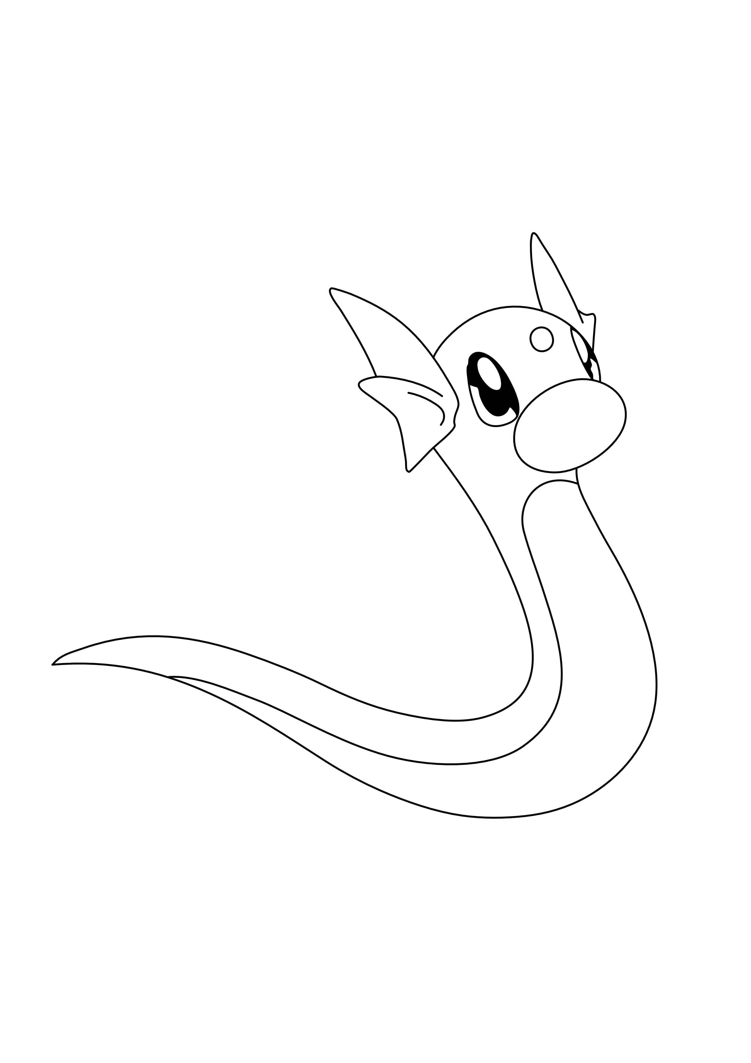 Dratini coloring page (A4) to print