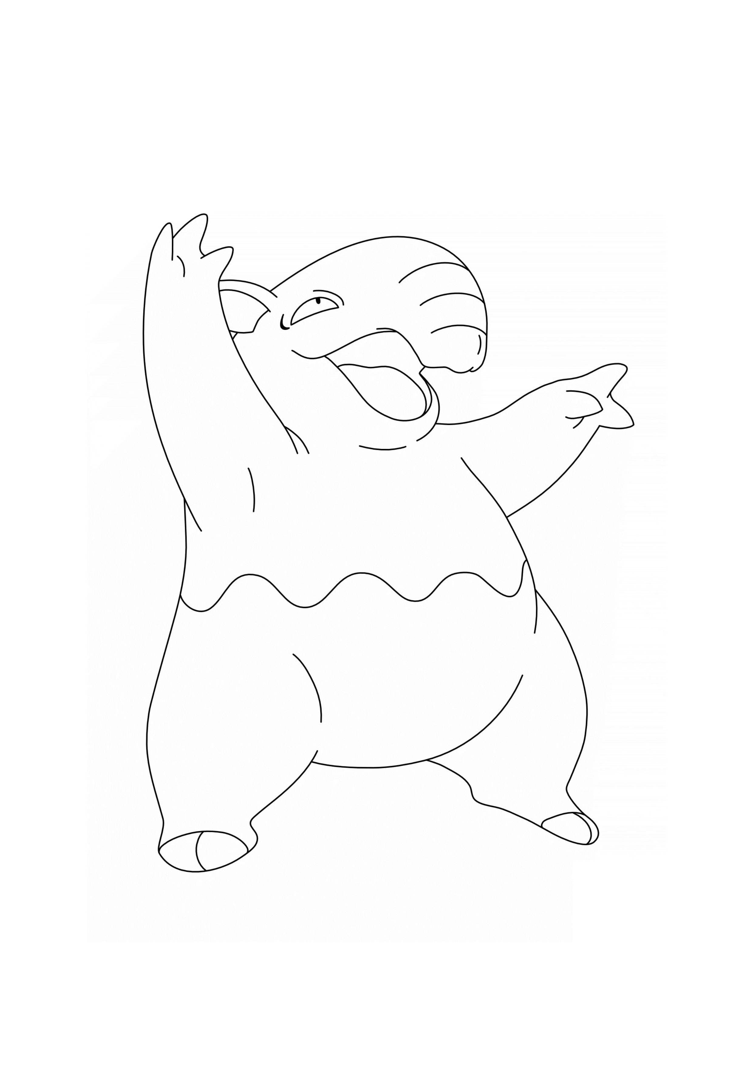 Drowzee coloring page (A4) to print