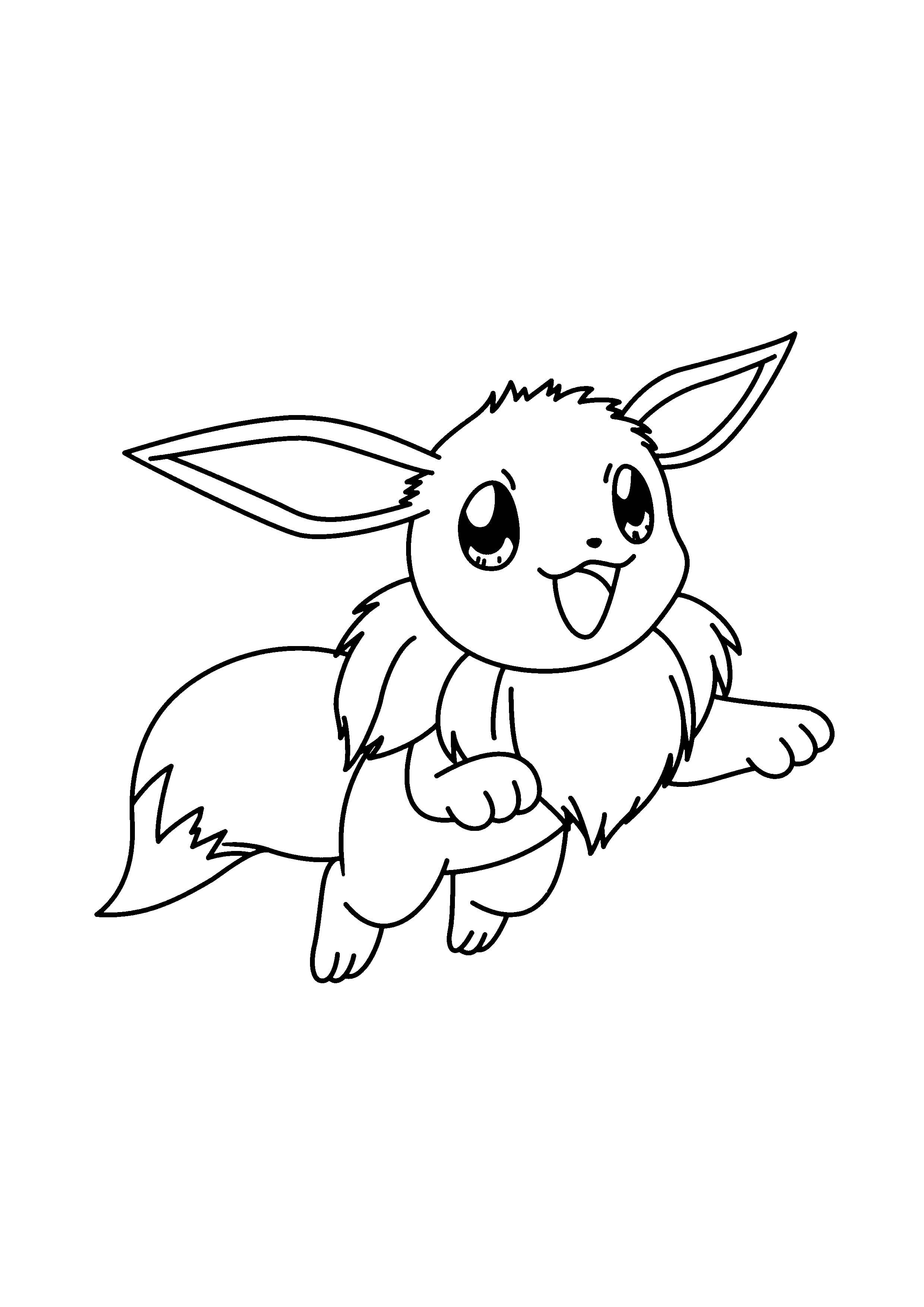 Eevee coloring page (A4) to print