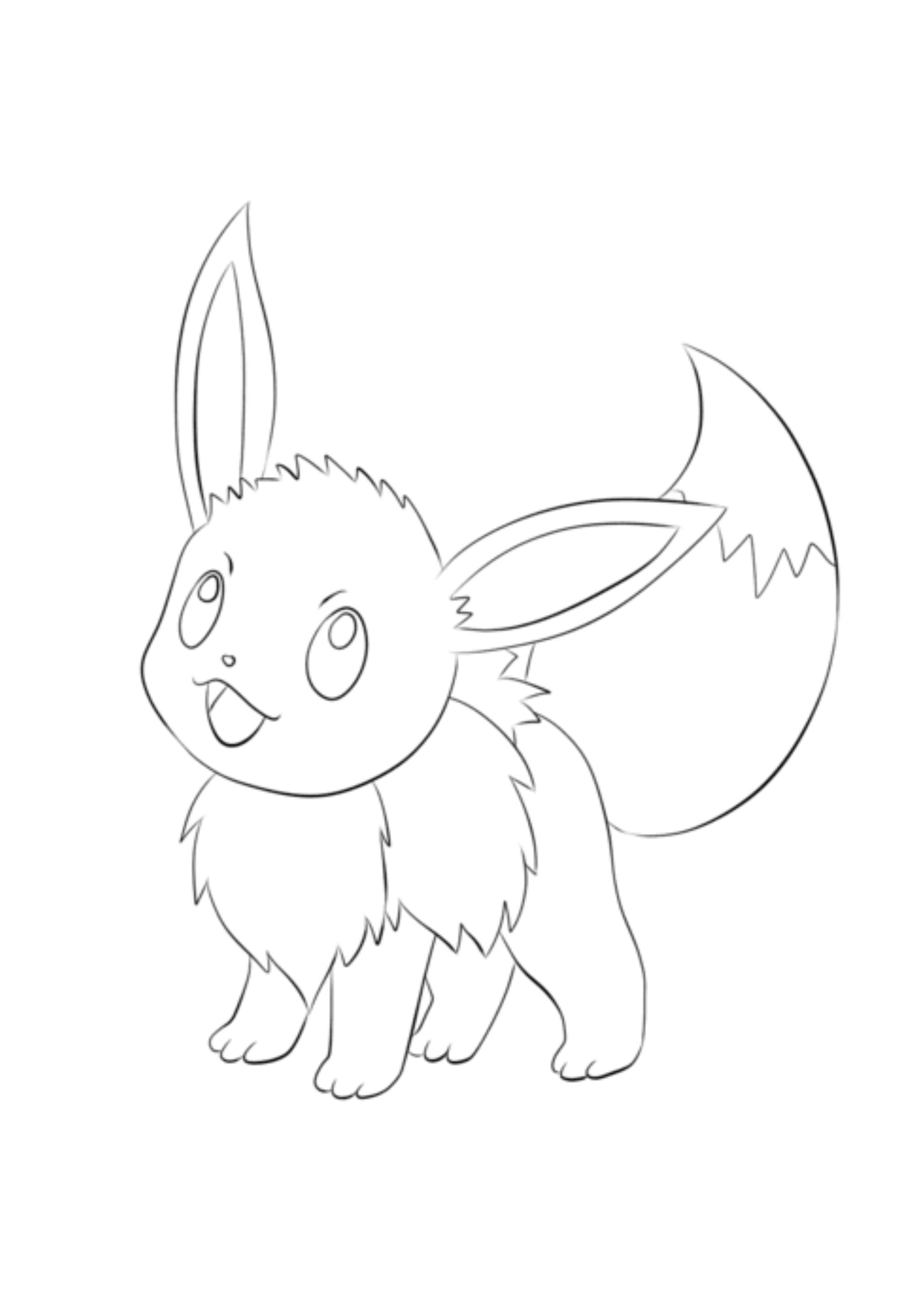Eevee coloring page (A4) to print