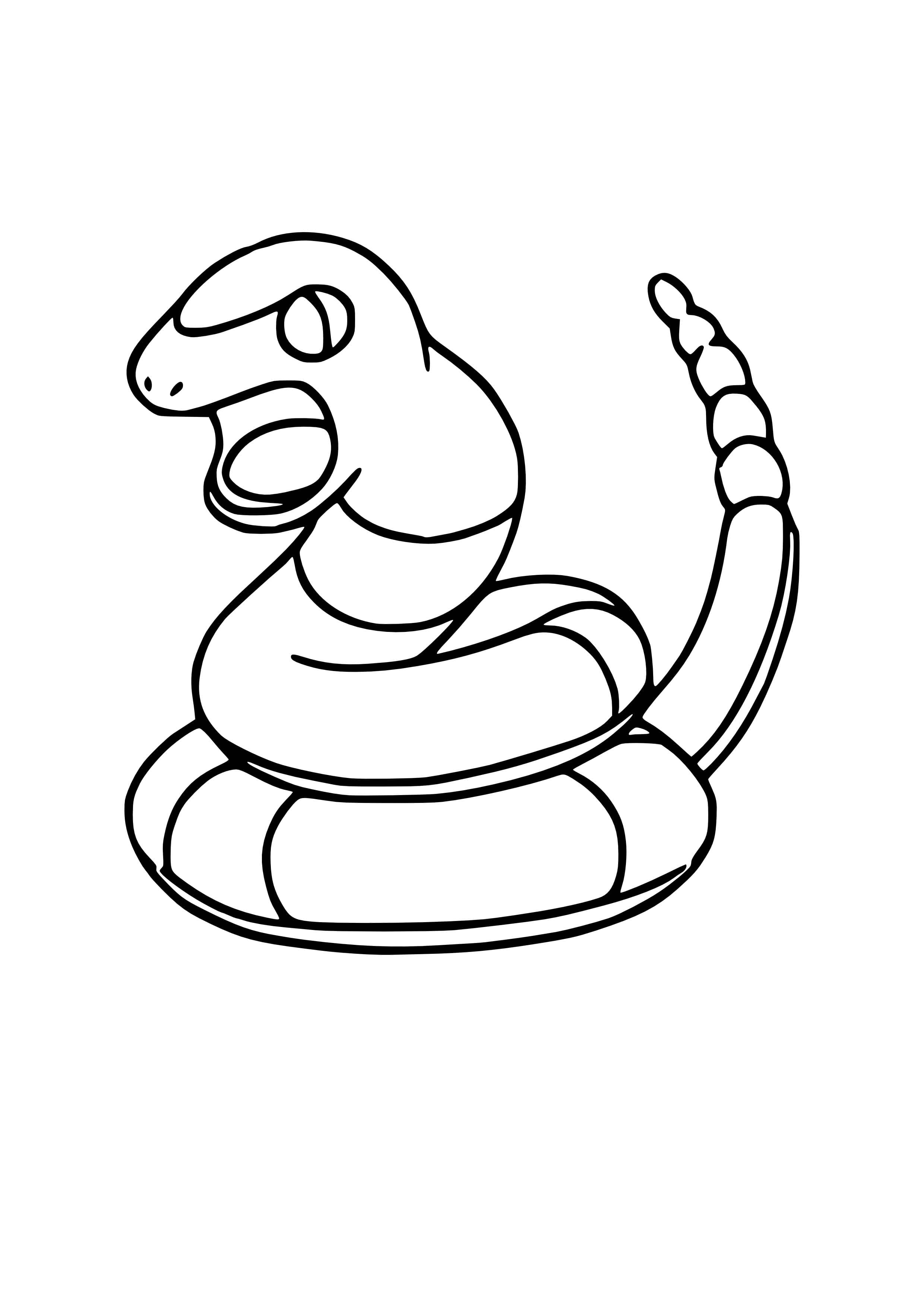 Ekans coloring page (A4) to print
