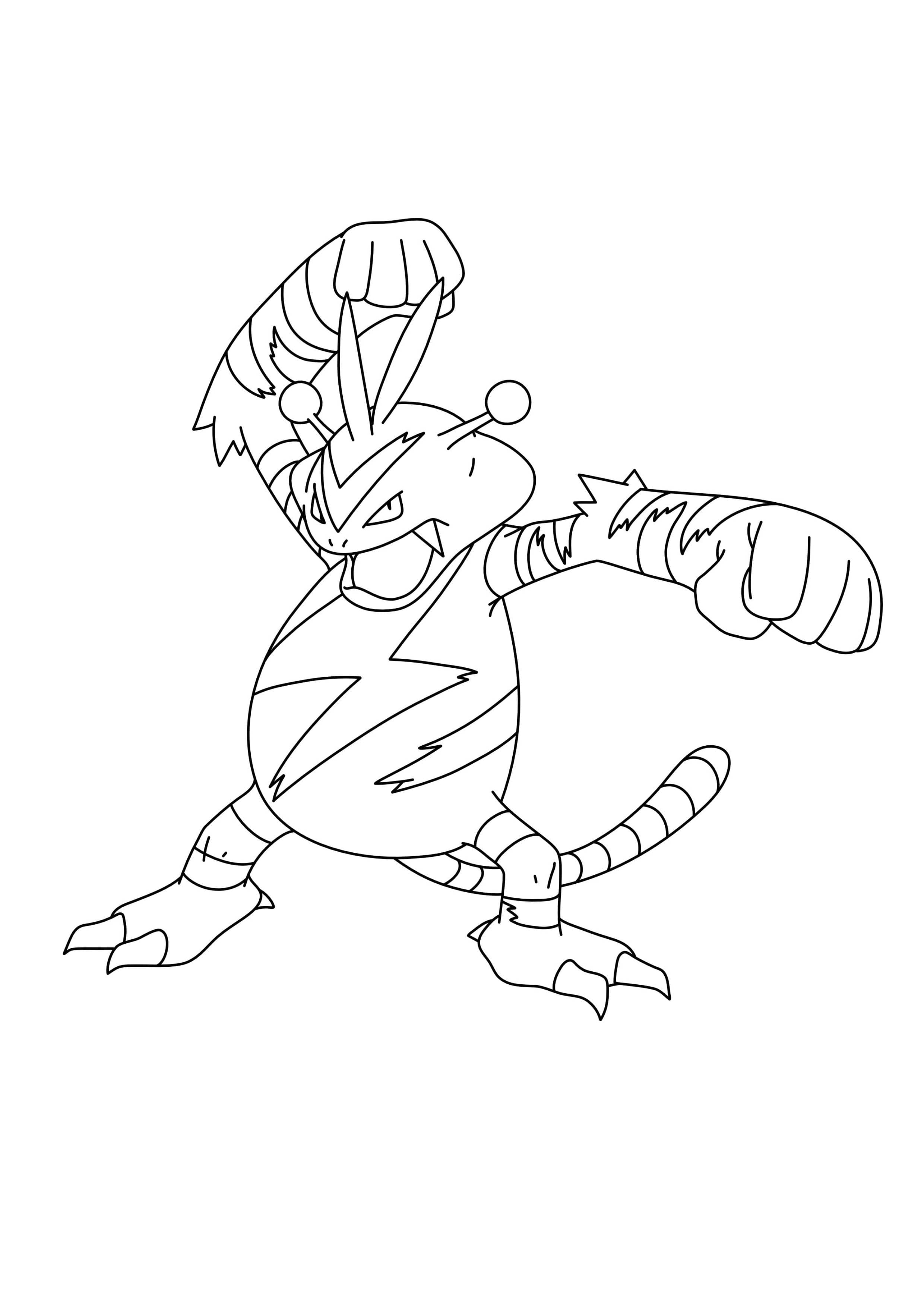 Electabuzz coloring page (A4) to print