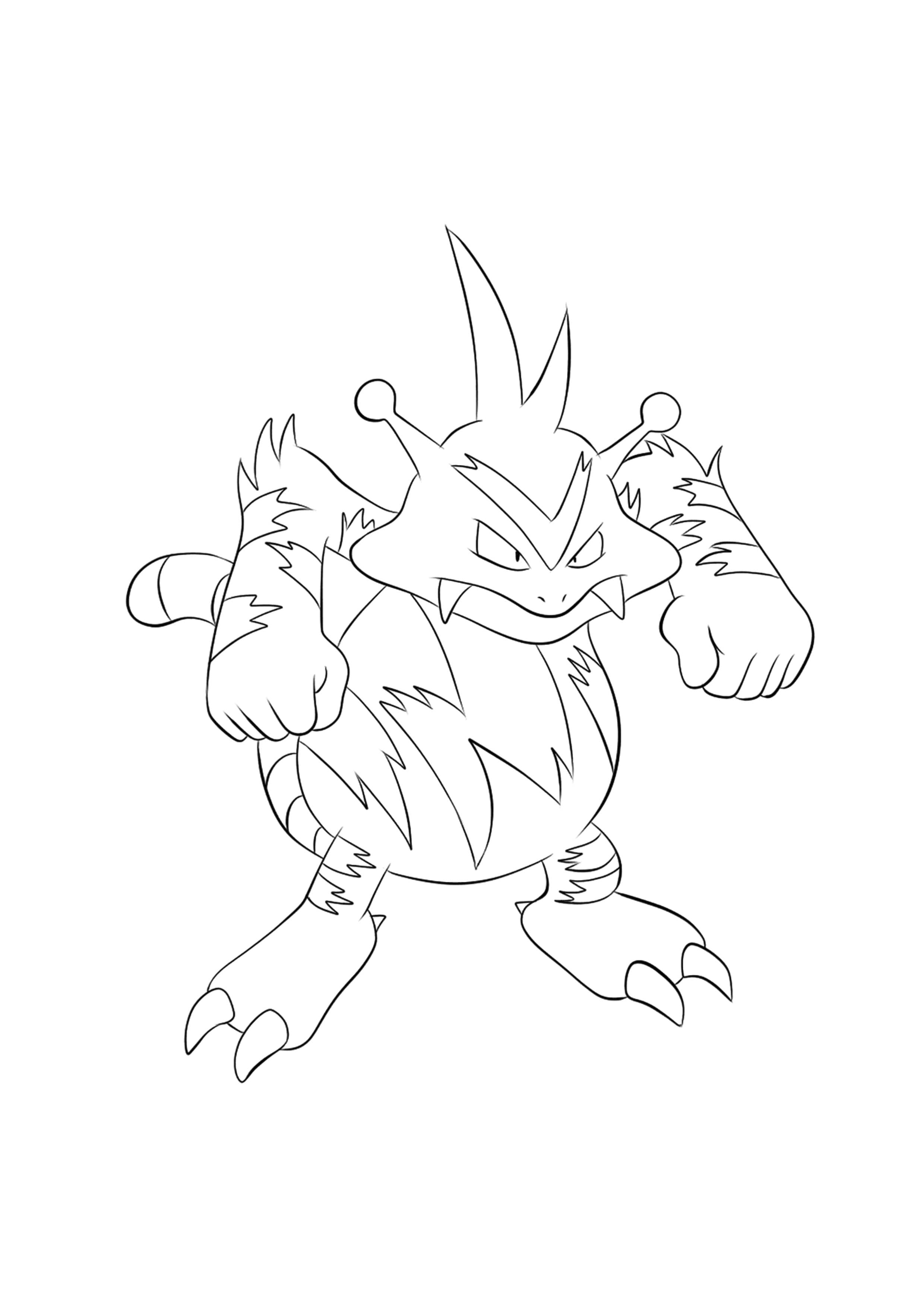Electabuzz coloring page (A4) to print