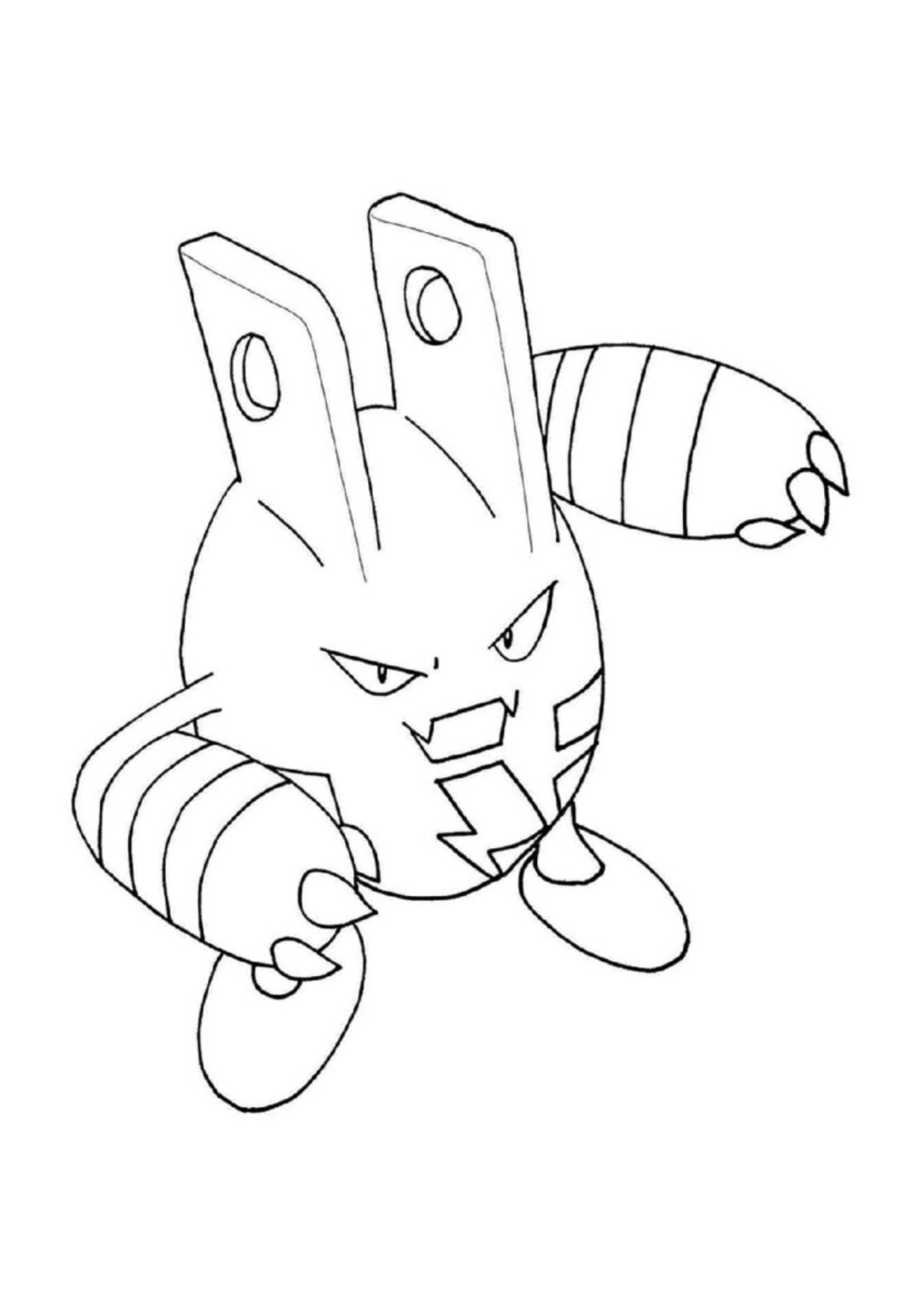 Elekid coloring page (A4) to print