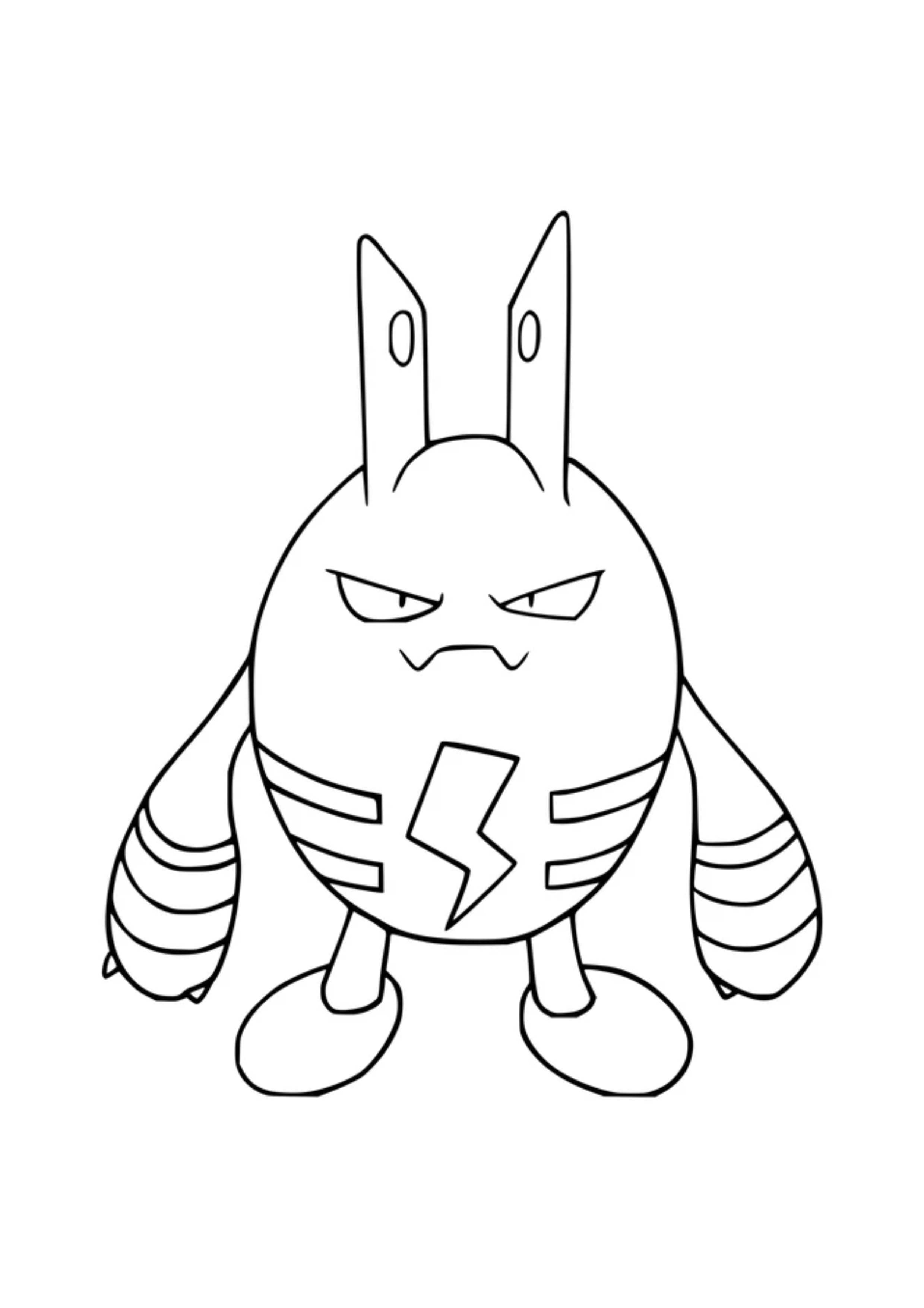 Elekid coloring page (A4) to print