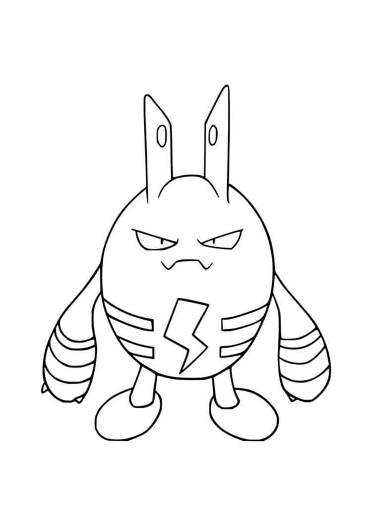 Elekid coloring page (A4) to print