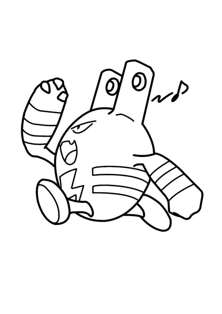 Elekid coloring page (A4) to print