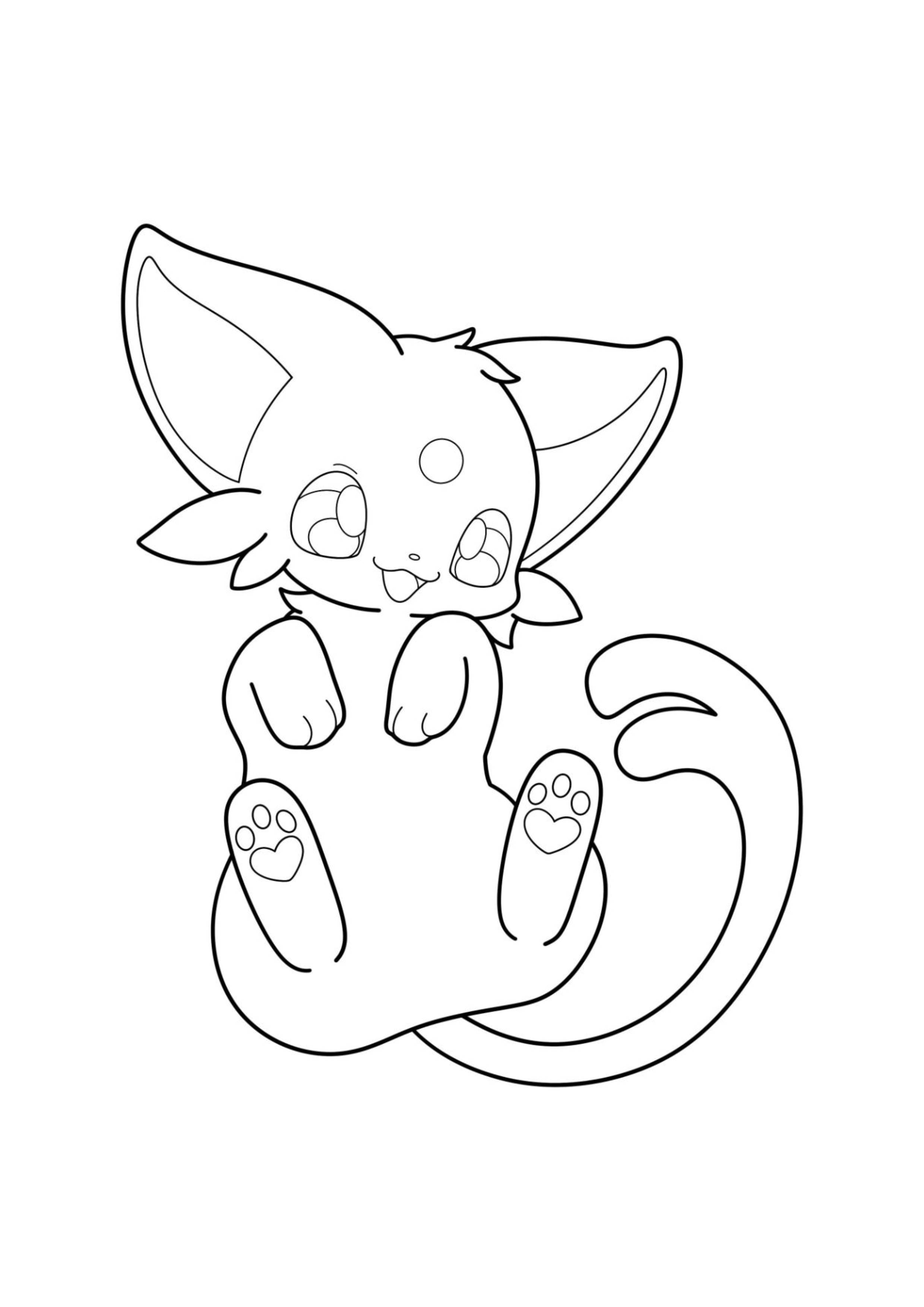 Espeon coloring page (A4) to print