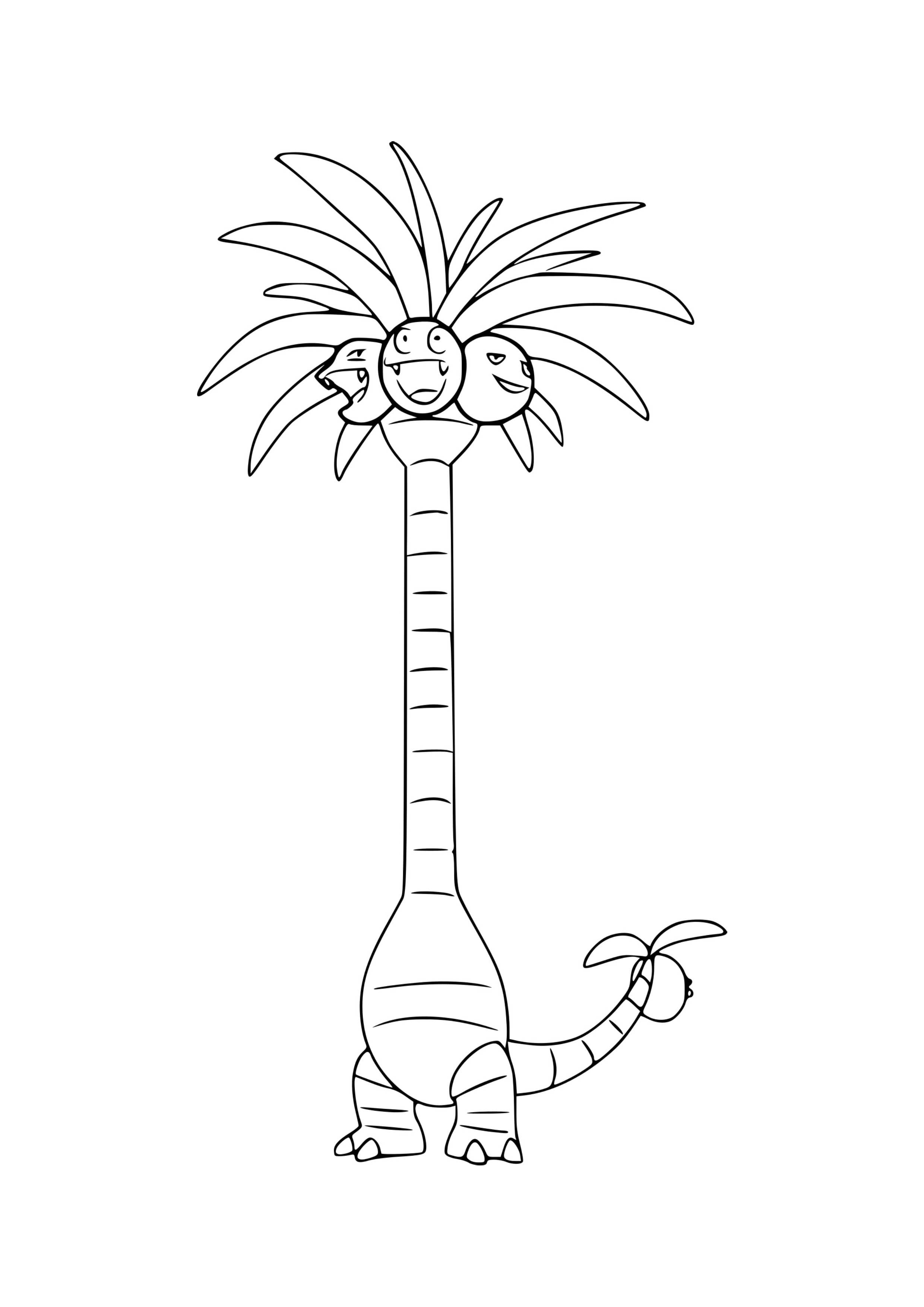 Exeggutor coloring page (A4) to print