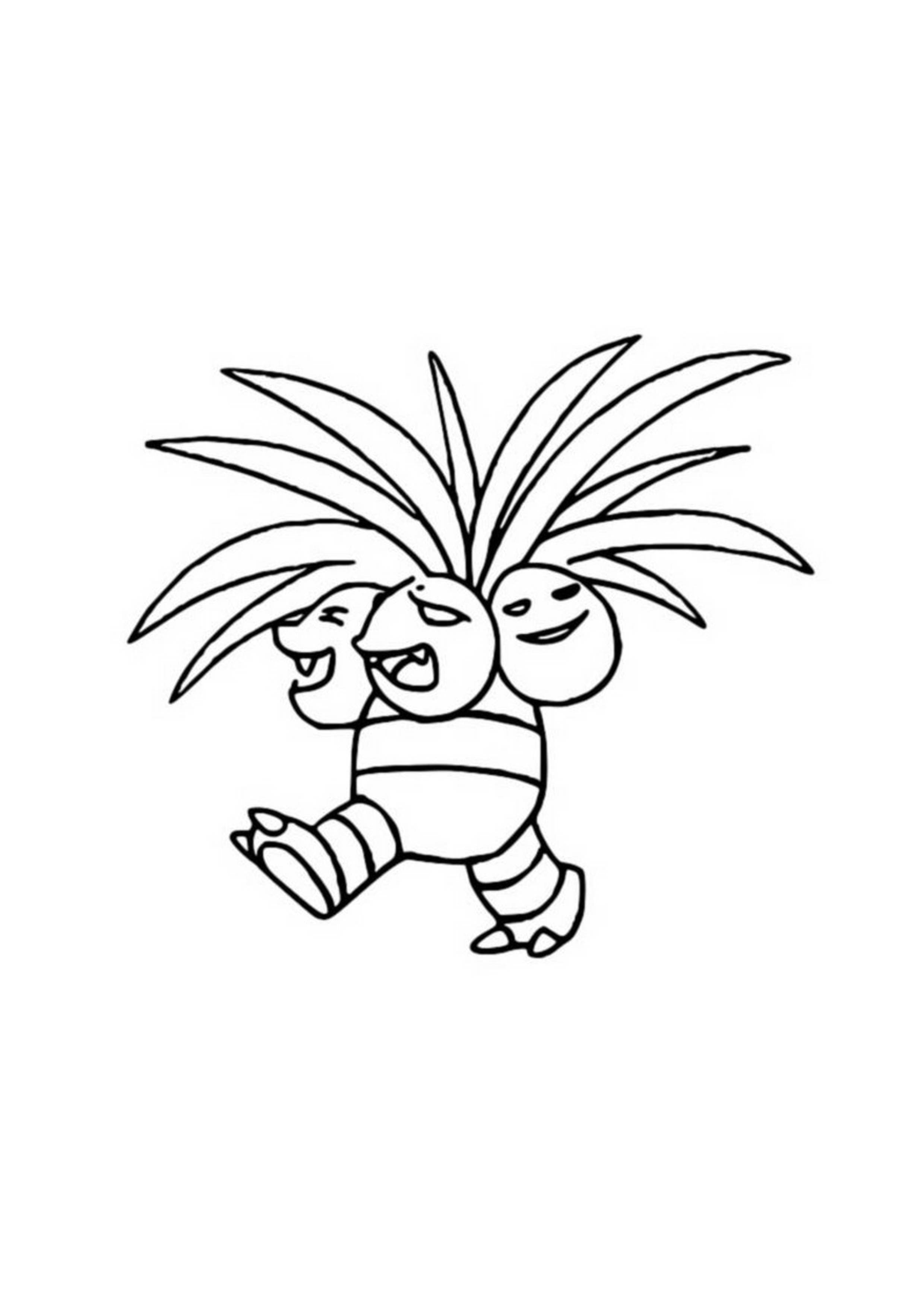 Exeggutor coloring page (A4) to print