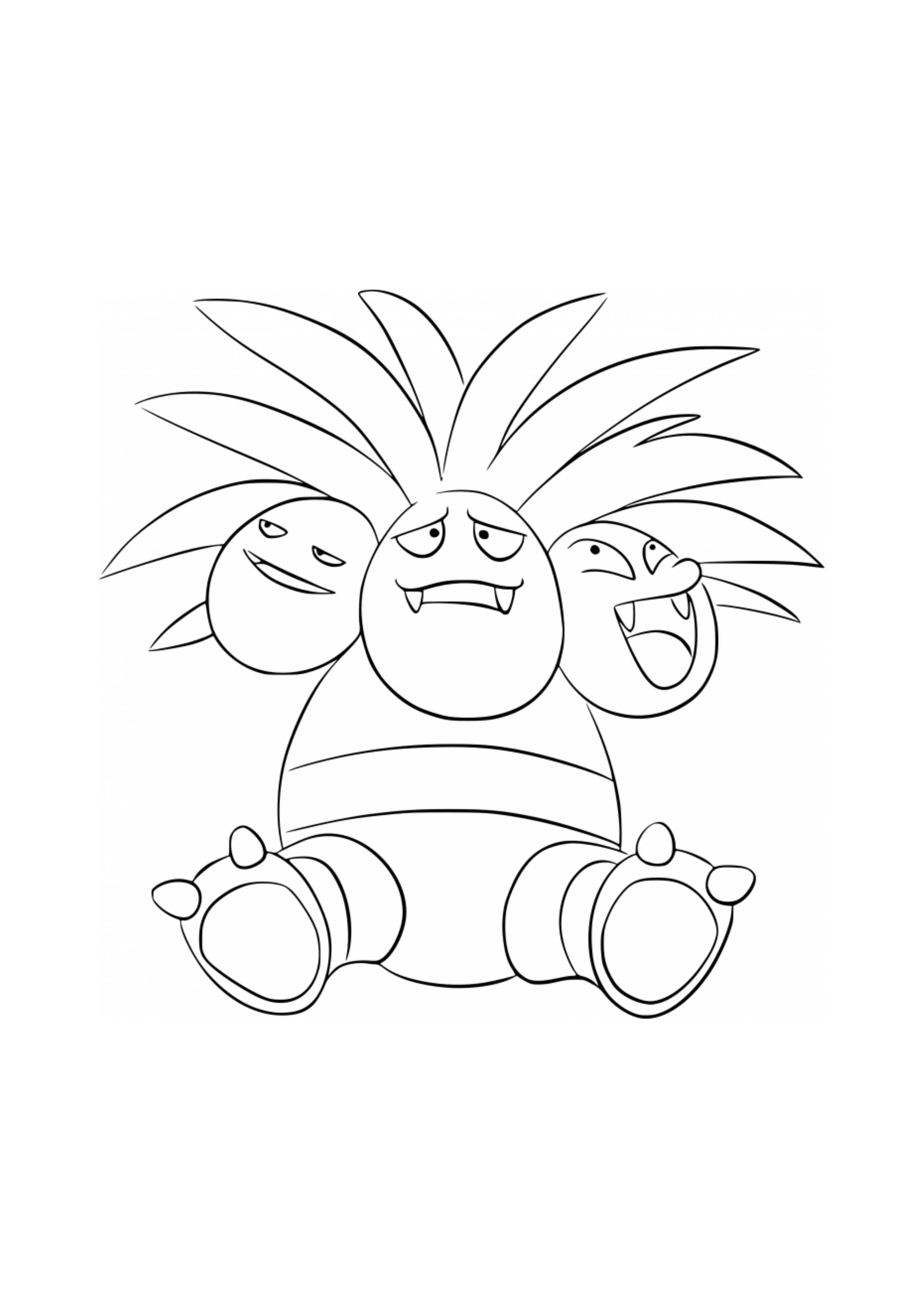 Exeggutor coloring page (A4) to print
