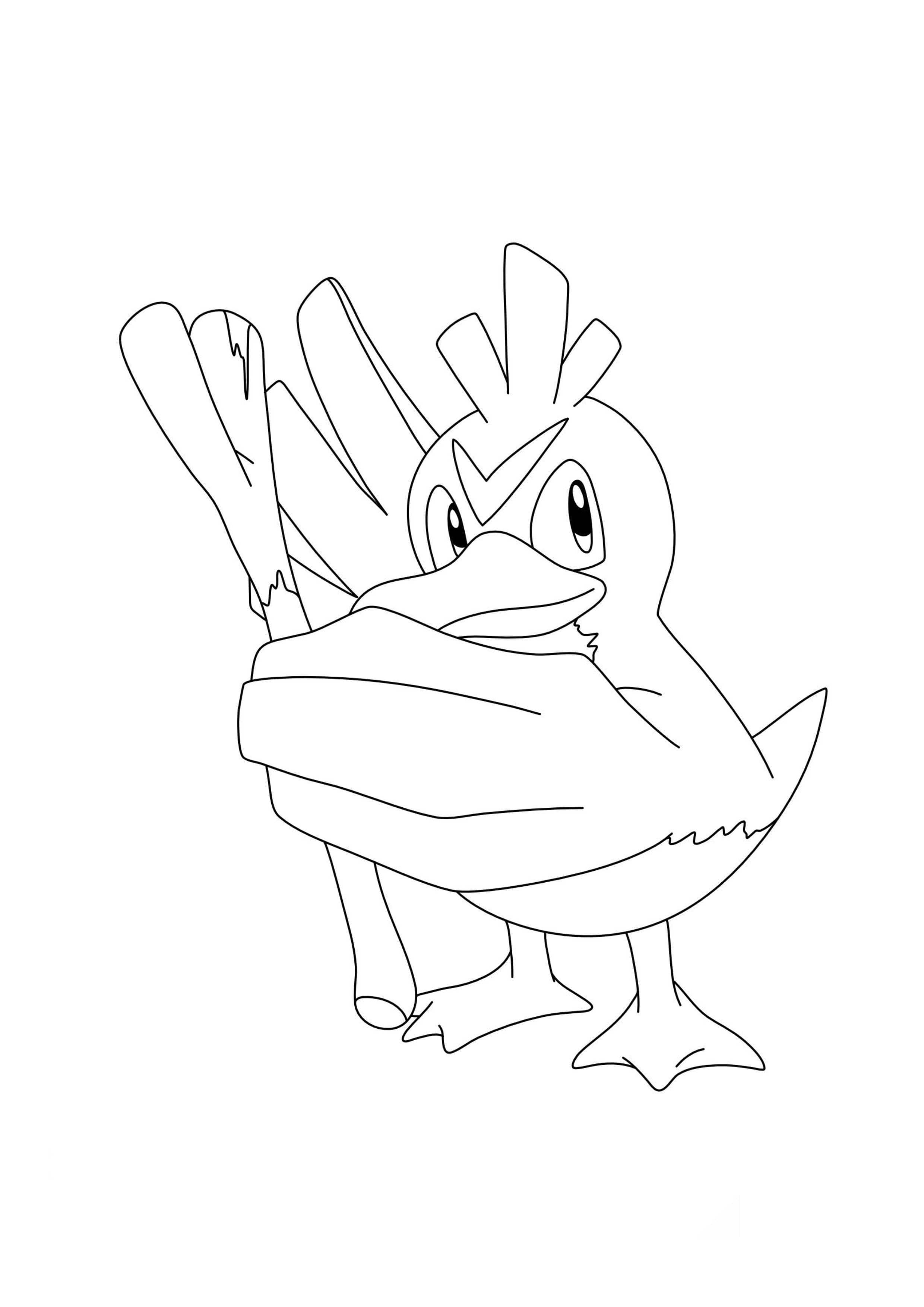 Farfetch'd coloring page (A4) to print