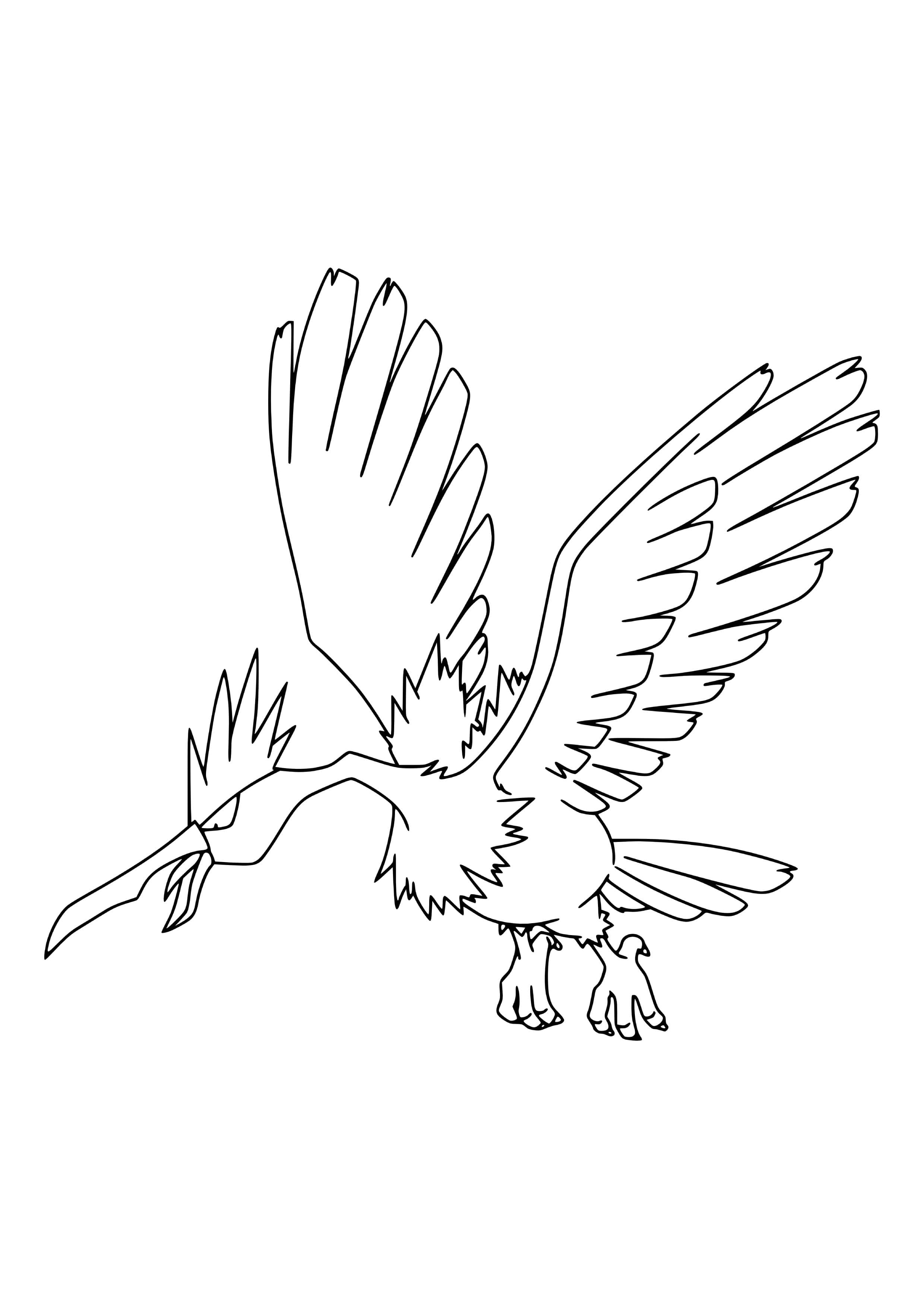 Fearow coloring page (A4) to print